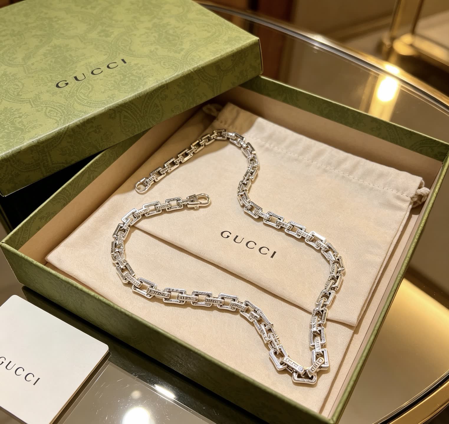 Gucci Silver Chain Necklace