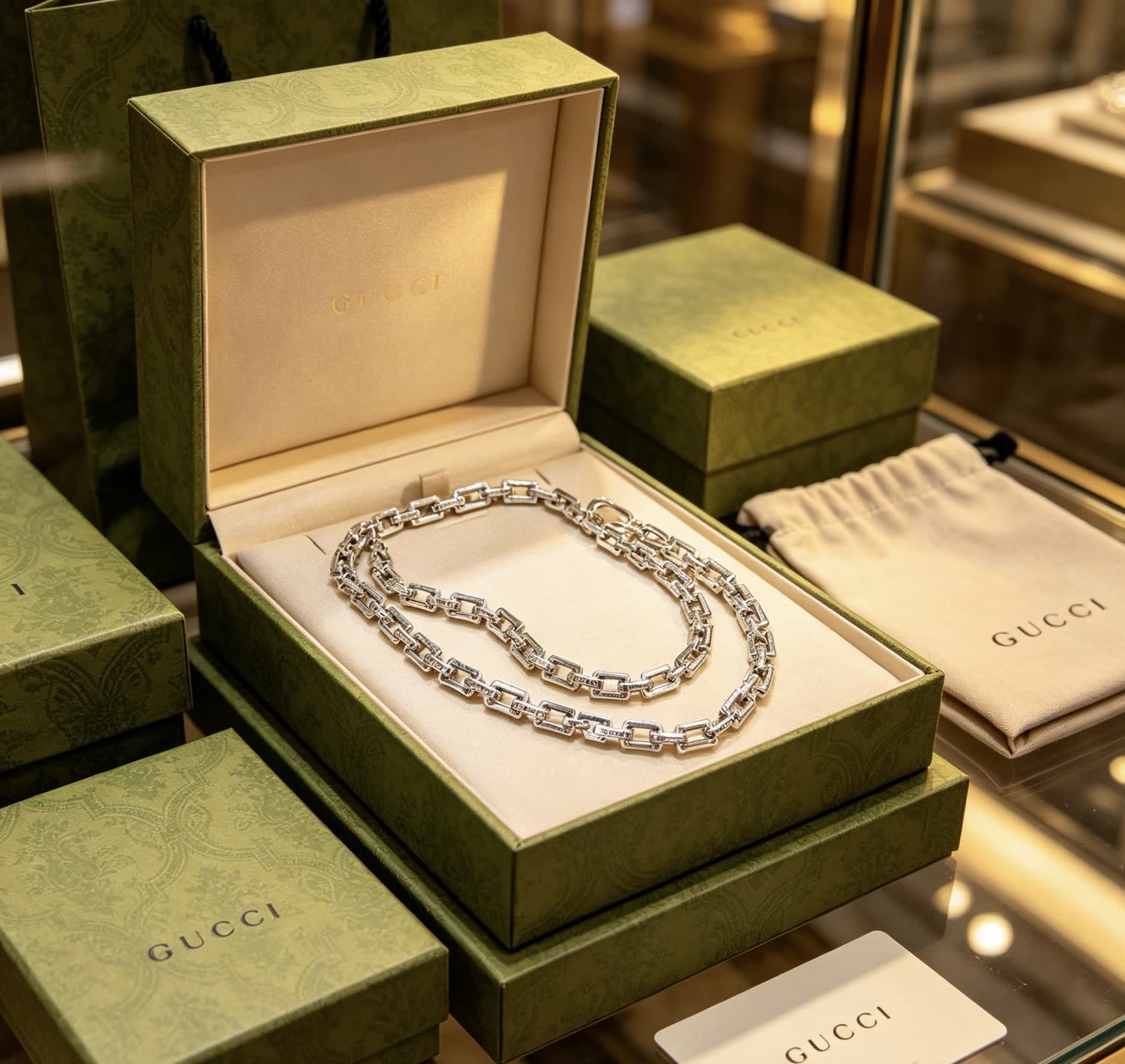 Gucci Silver Chain Necklace