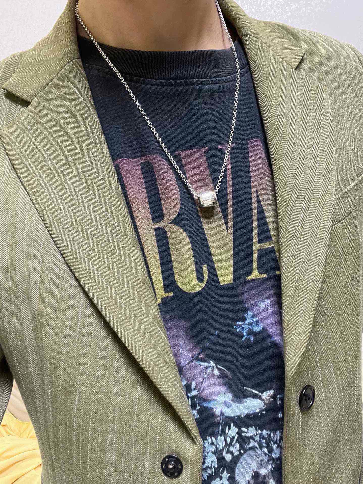 Gucci Silver Chain with Interlocking G Pendant