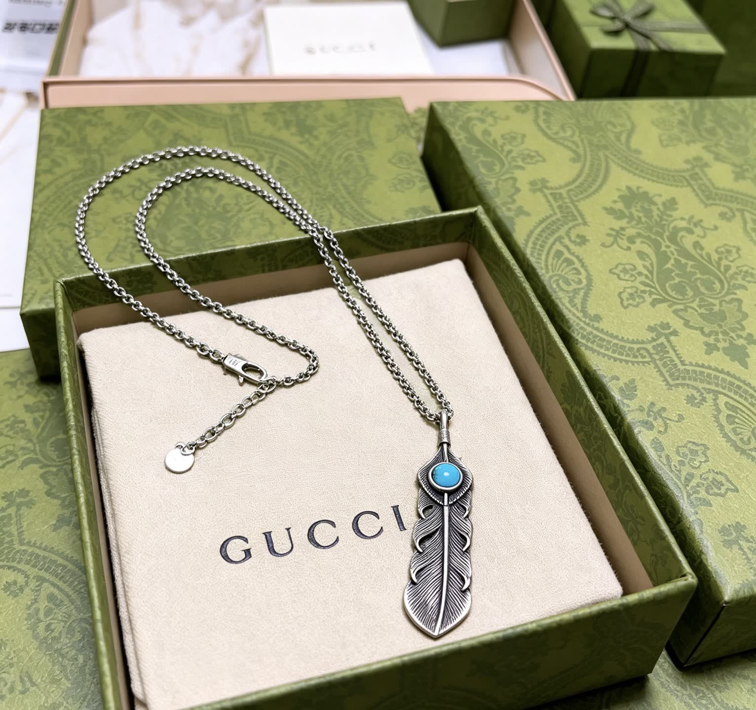 Gucci Feather Pendant Necklace Gucci Feather Pendant Necklace