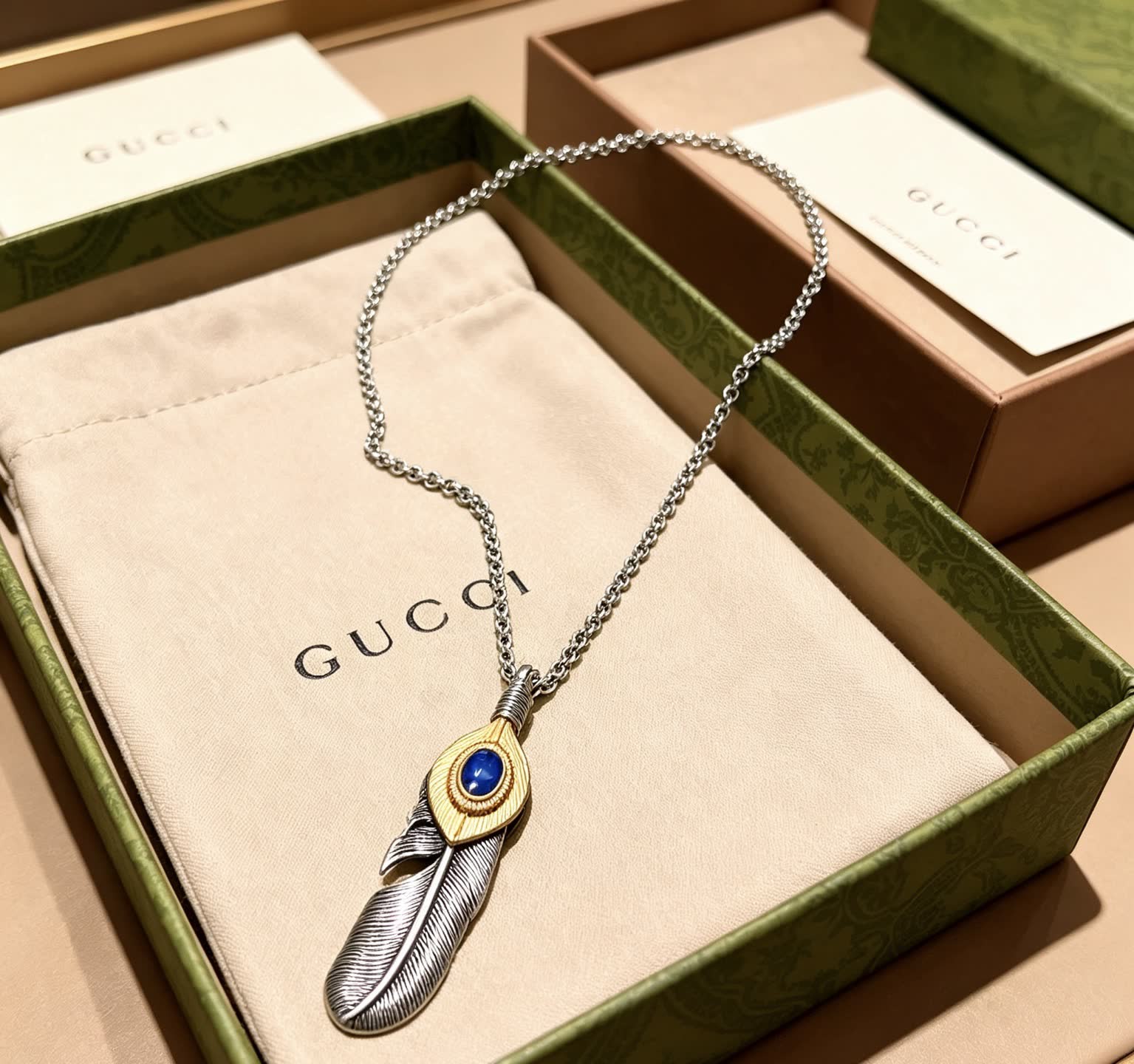Gucci Feather Pendant Necklace Gucci Feather Pendant Necklace