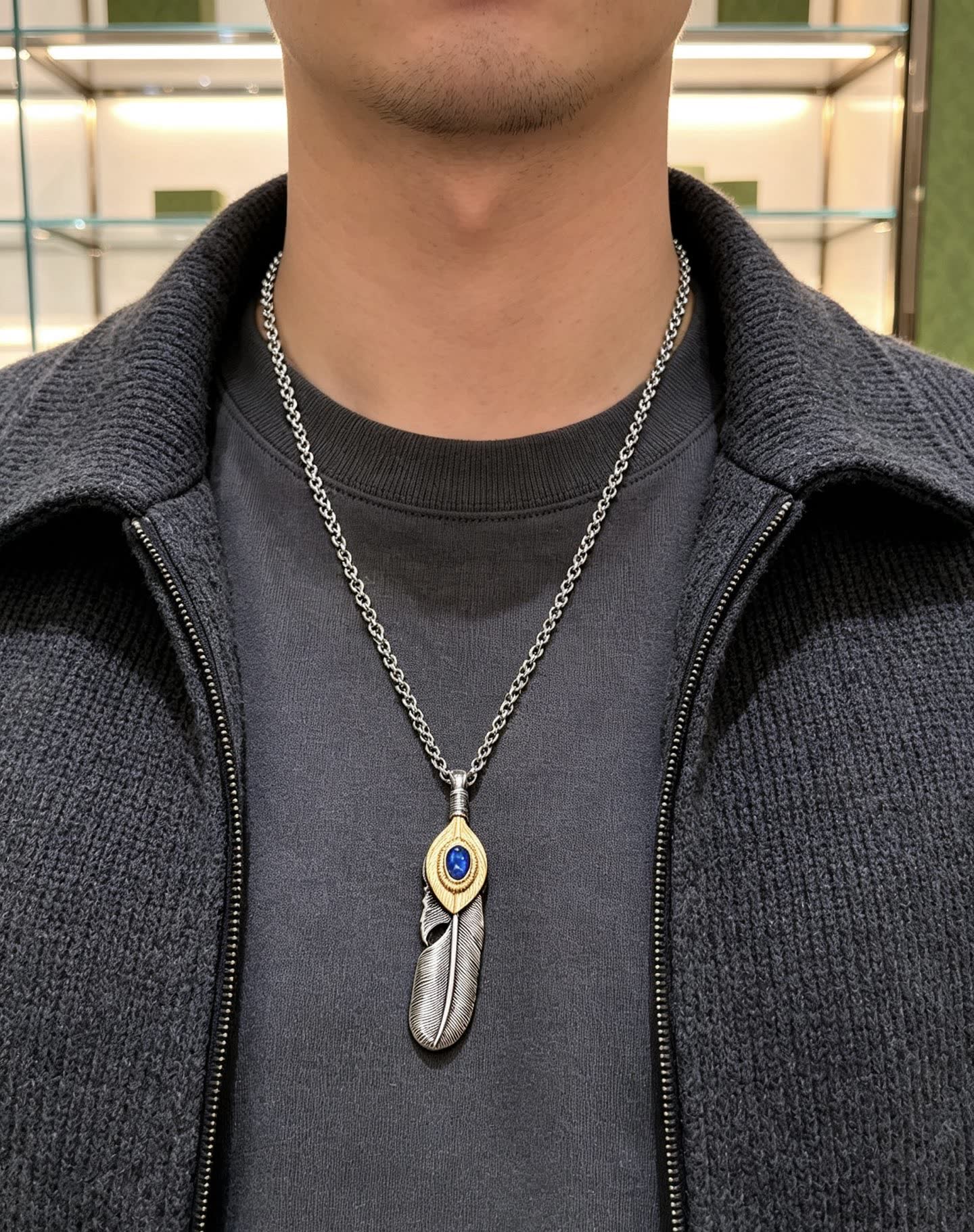 Gucci Feather Pendant Necklace