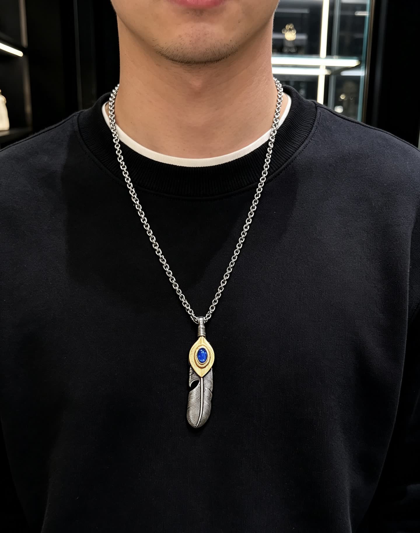 Gucci Feather Pendant Necklace