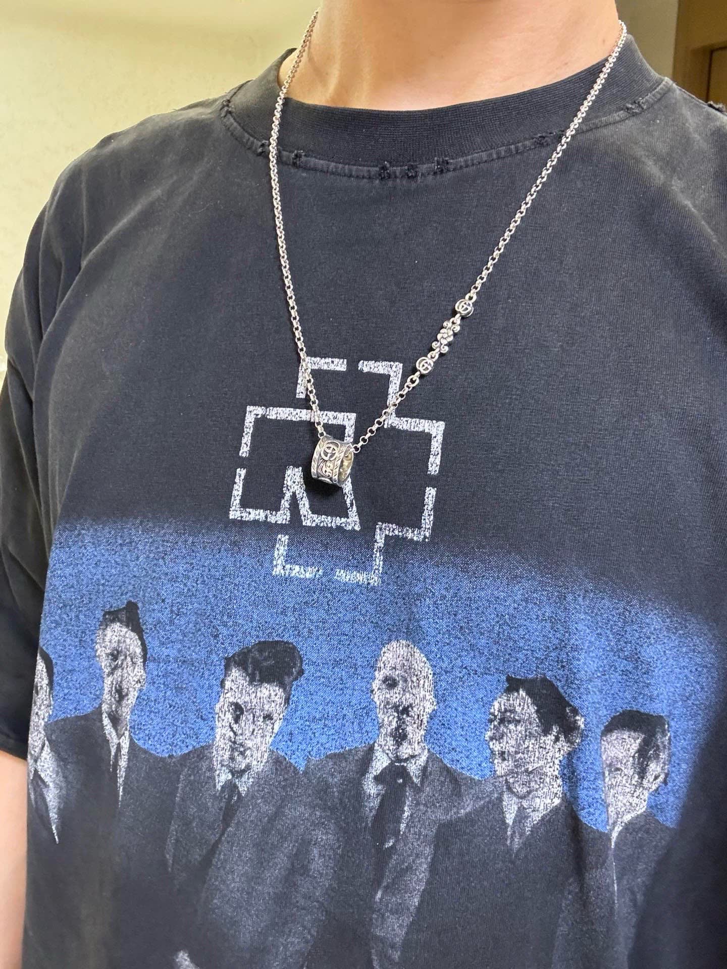 Gucci Silver Geometric Pendant Necklace