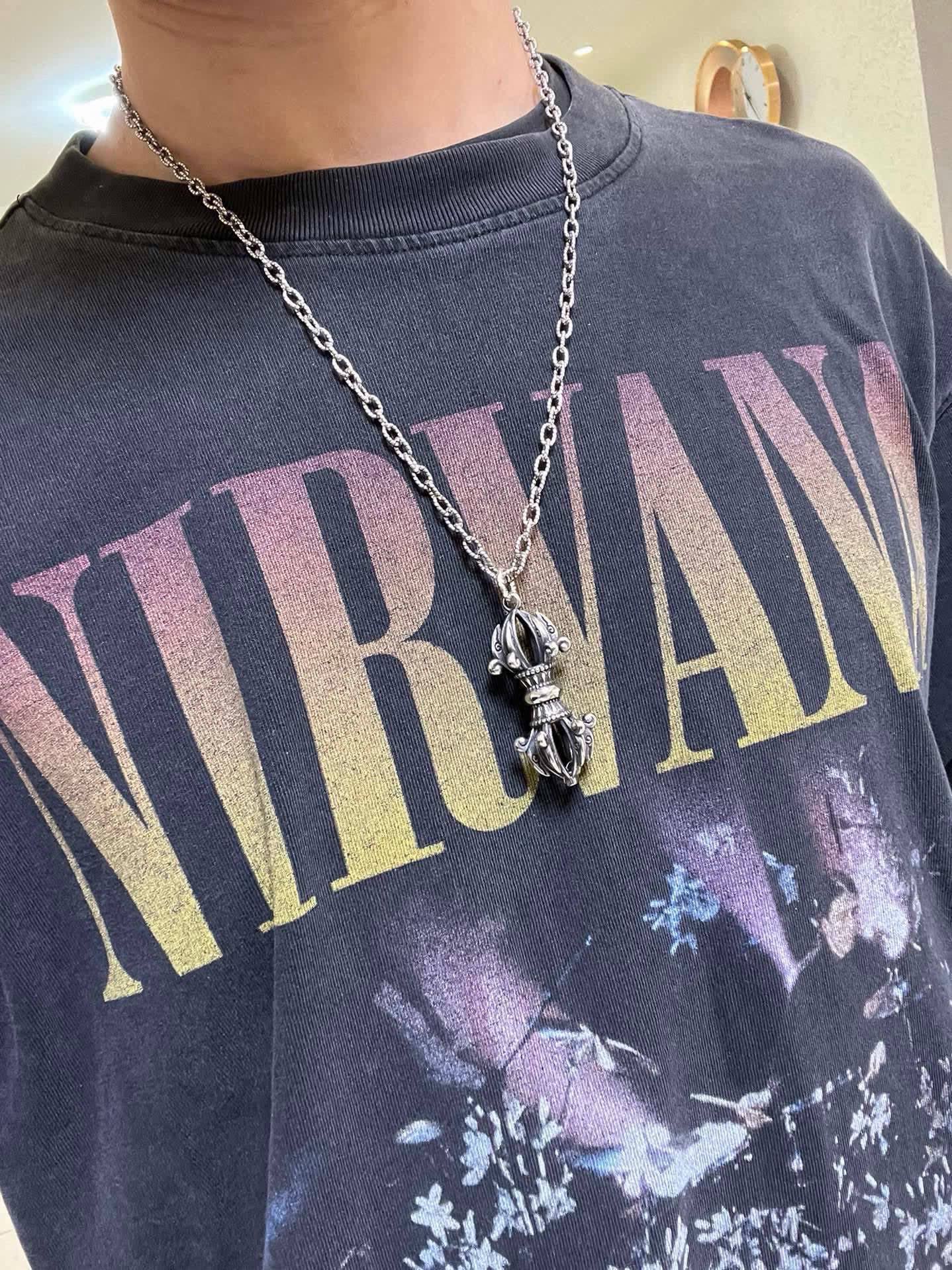 Gucci Silver Chain with Ornate Pendant