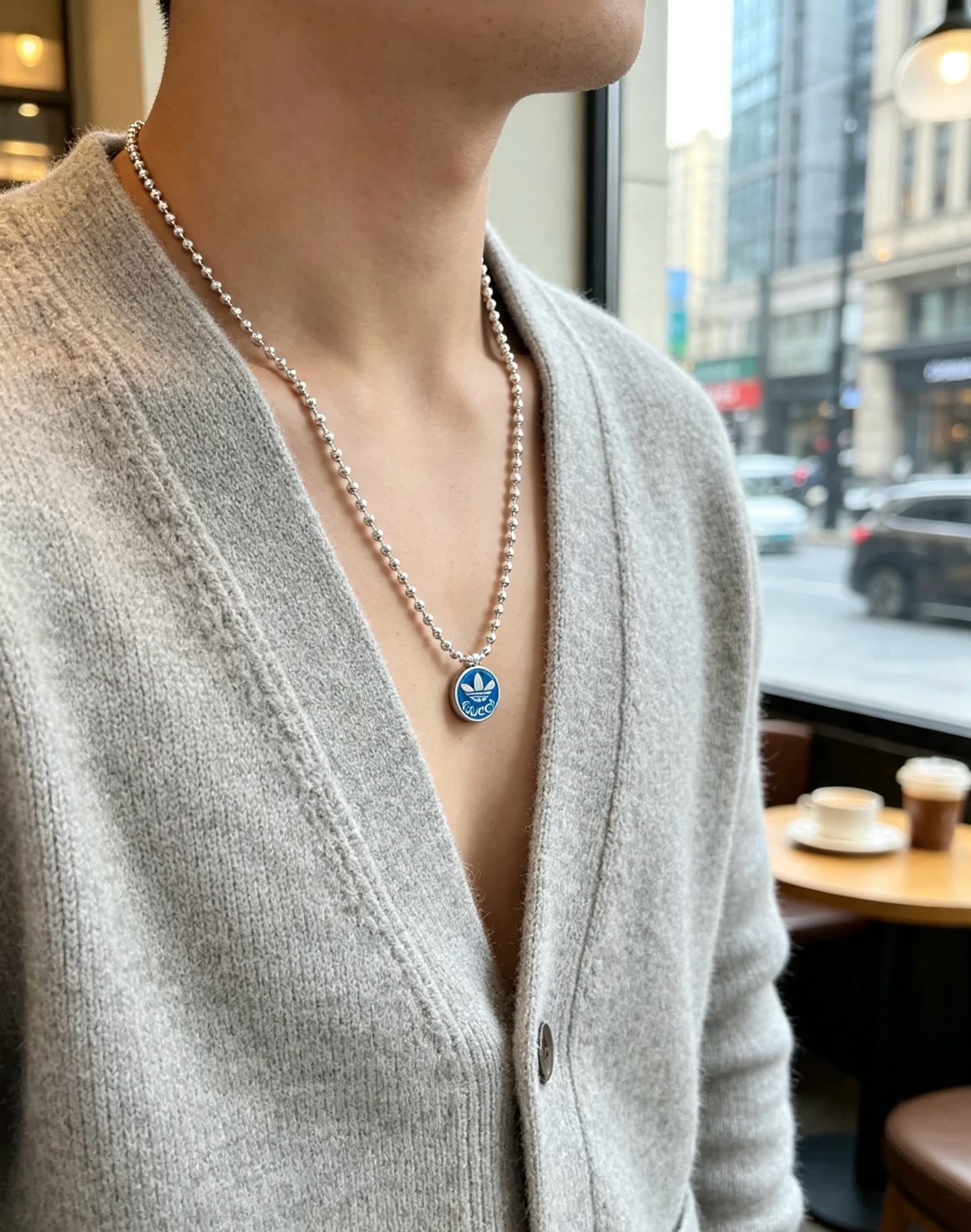 Gucci Adidas Originals Logo Pendant Necklace Gucci Adidas Originals Logo Pendant Necklace