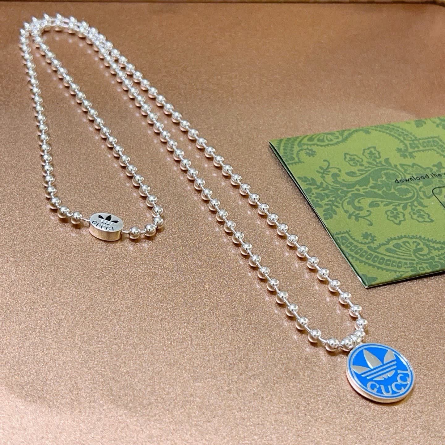 Gucci Adidas Originals Logo Pendant Necklace