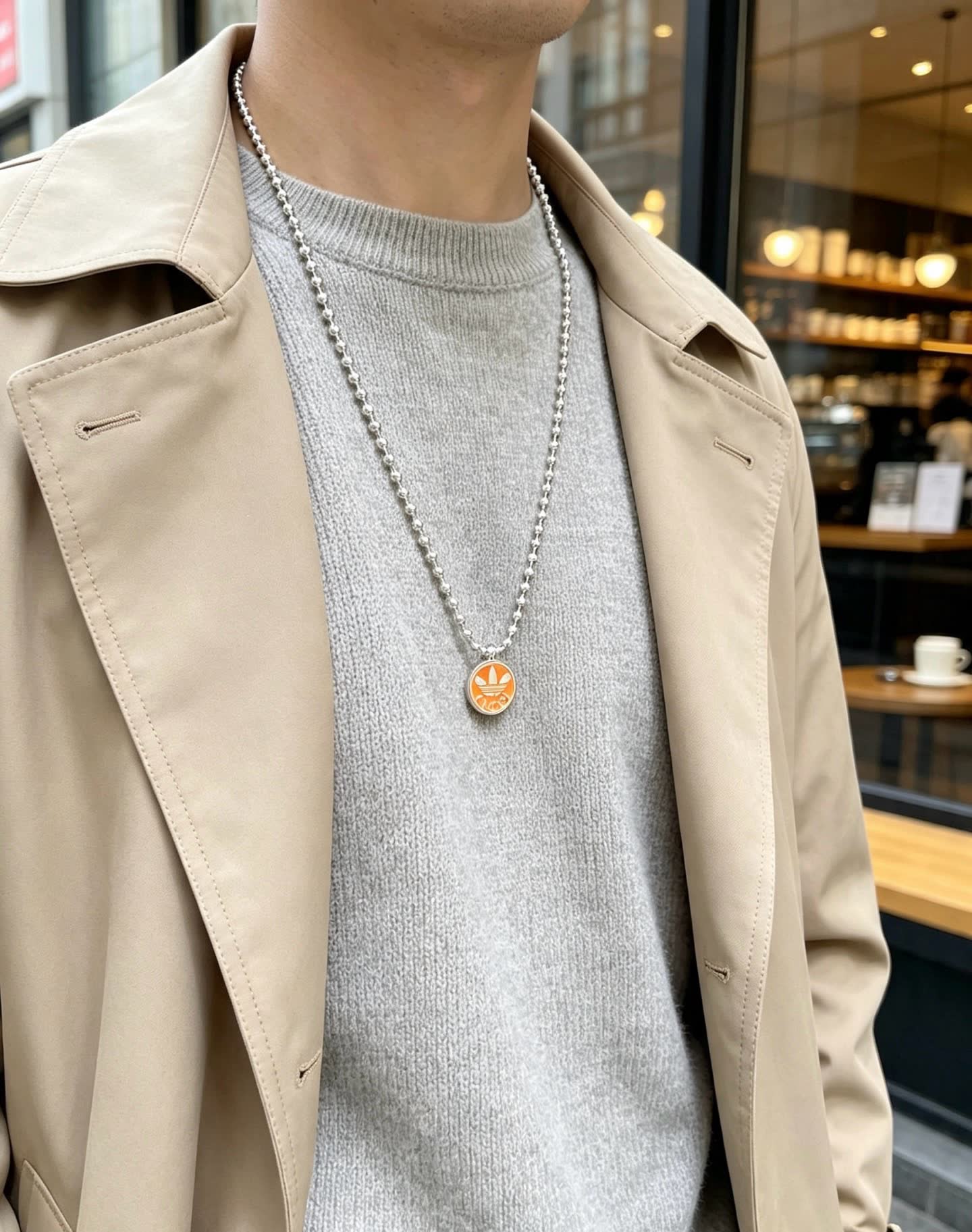 Gucci Adidas Originals Logo Pendant Necklace Gucci Adidas Originals Logo Pendant Necklace