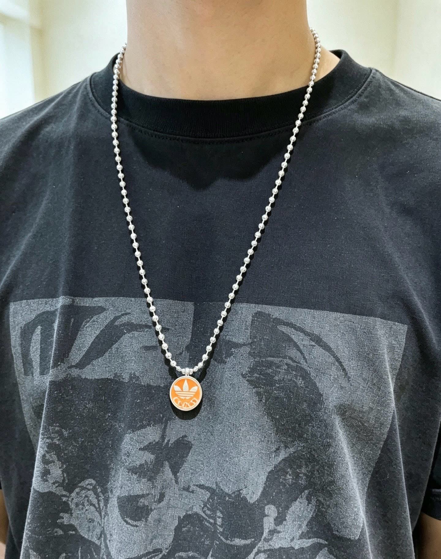 Gucci Adidas Originals Logo Pendant Necklace