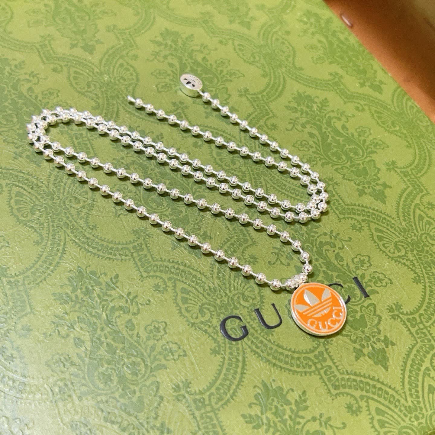 Gucci Adidas Originals Logo Pendant Necklace