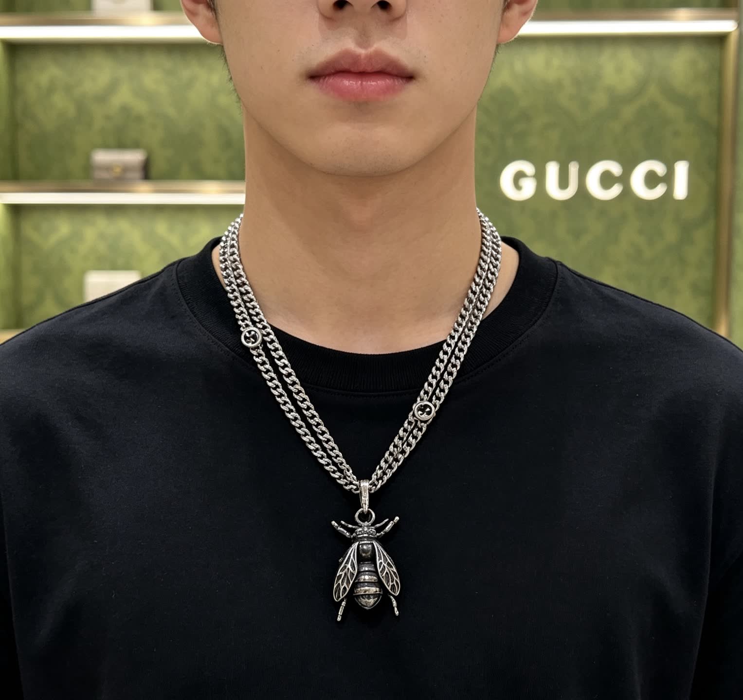 Gucci Bee Pendant Necklace