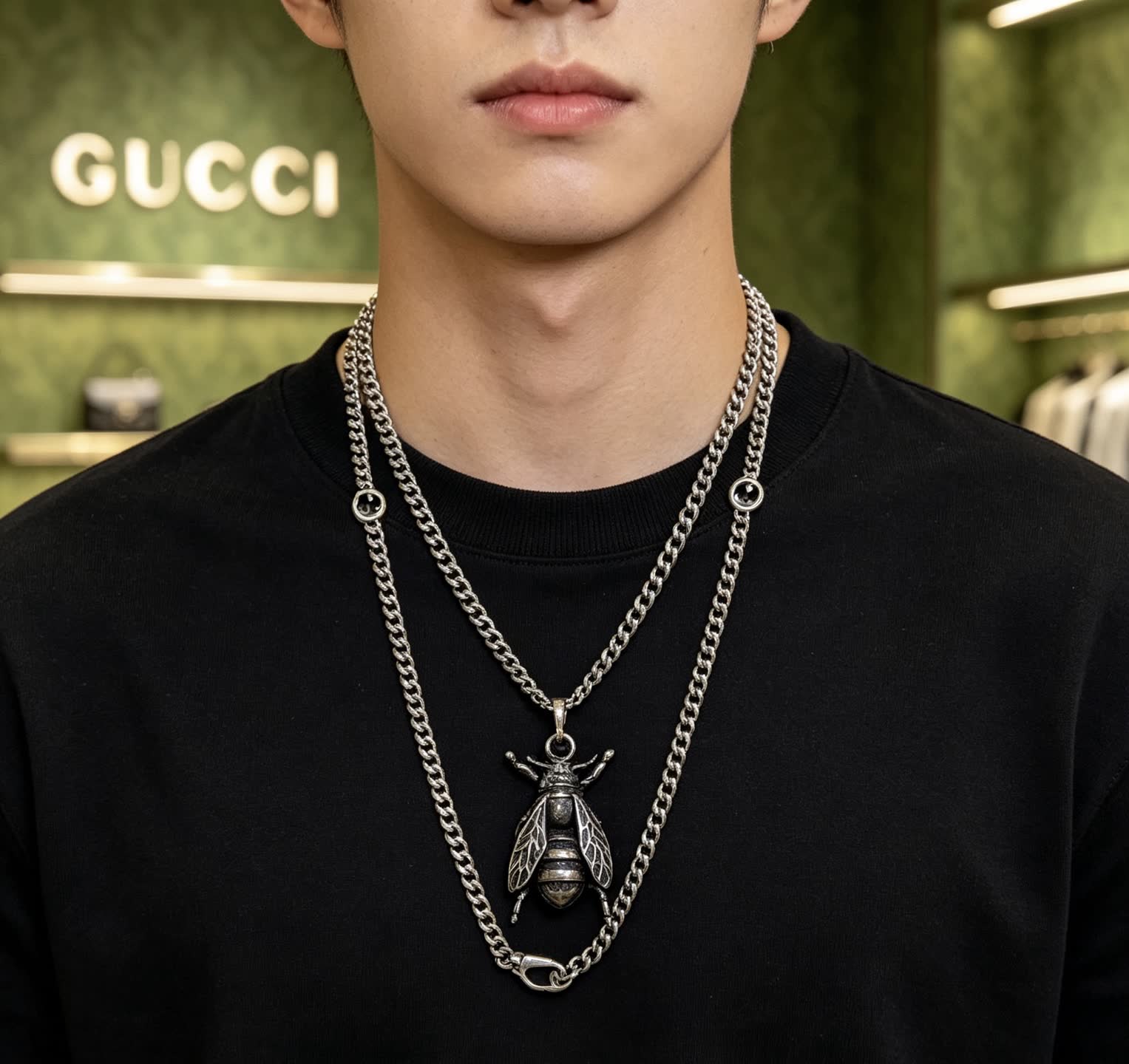 Gucci Bee Pendant Necklace