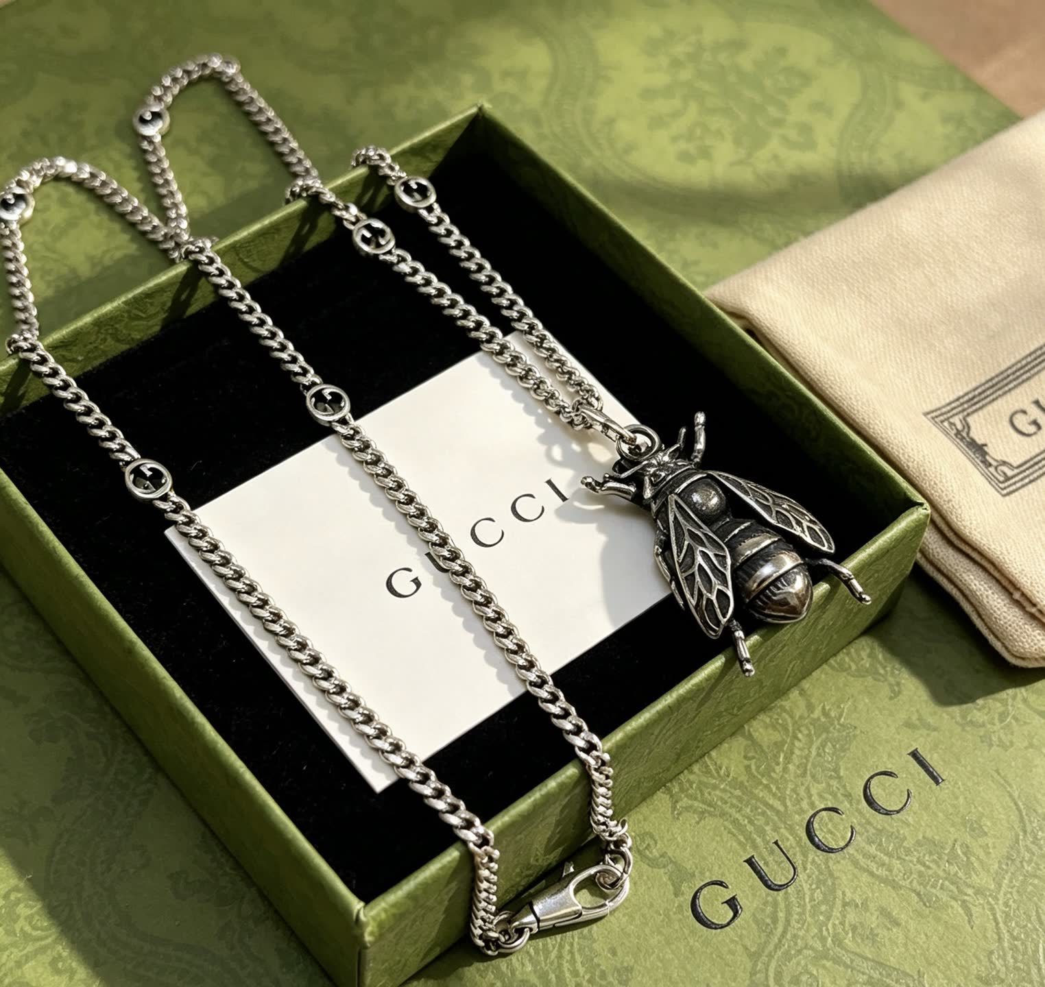 Gucci Bee Pendant Necklace