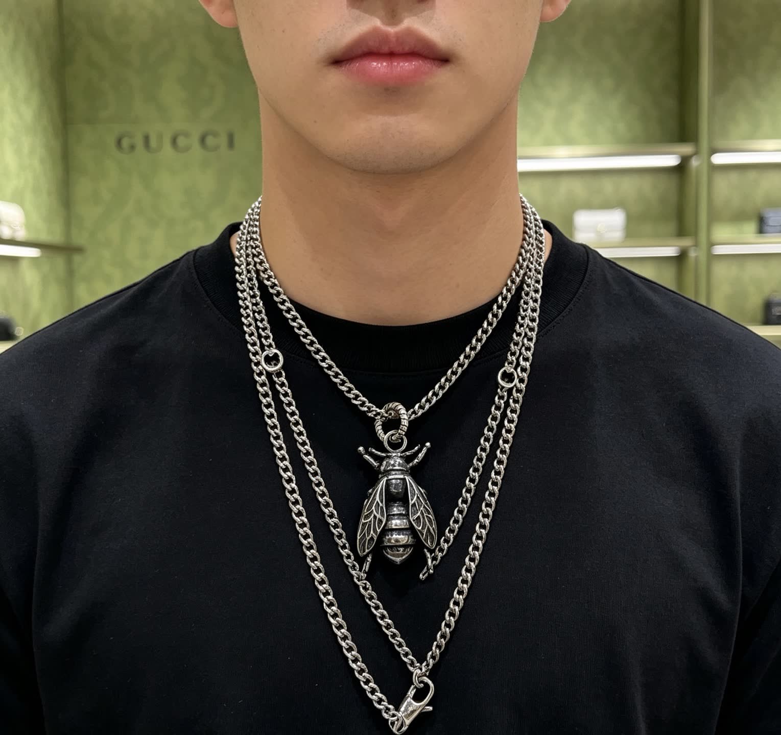 Gucci Bee Pendant Necklace