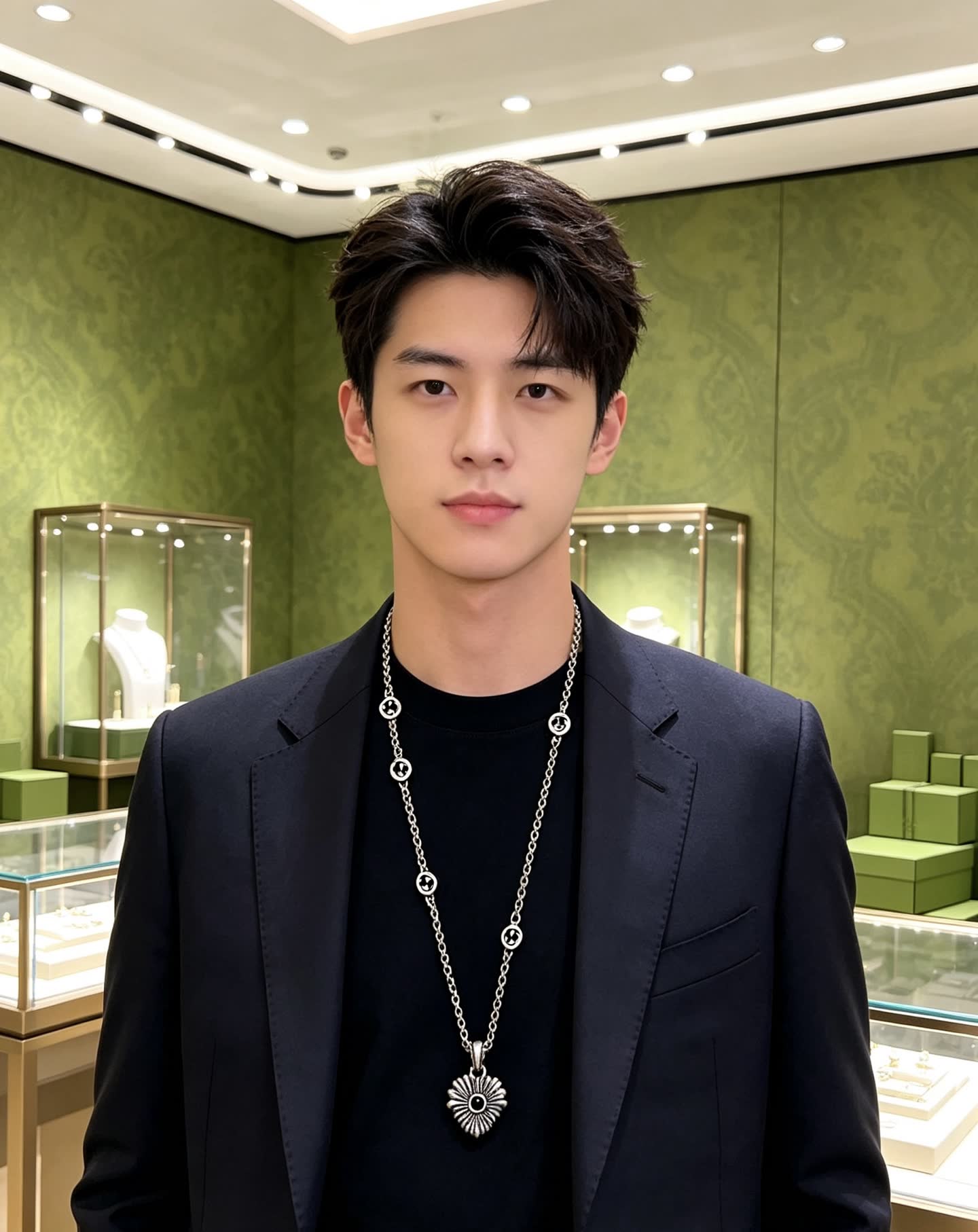 Gucci Silver Chain with Flower Pendant