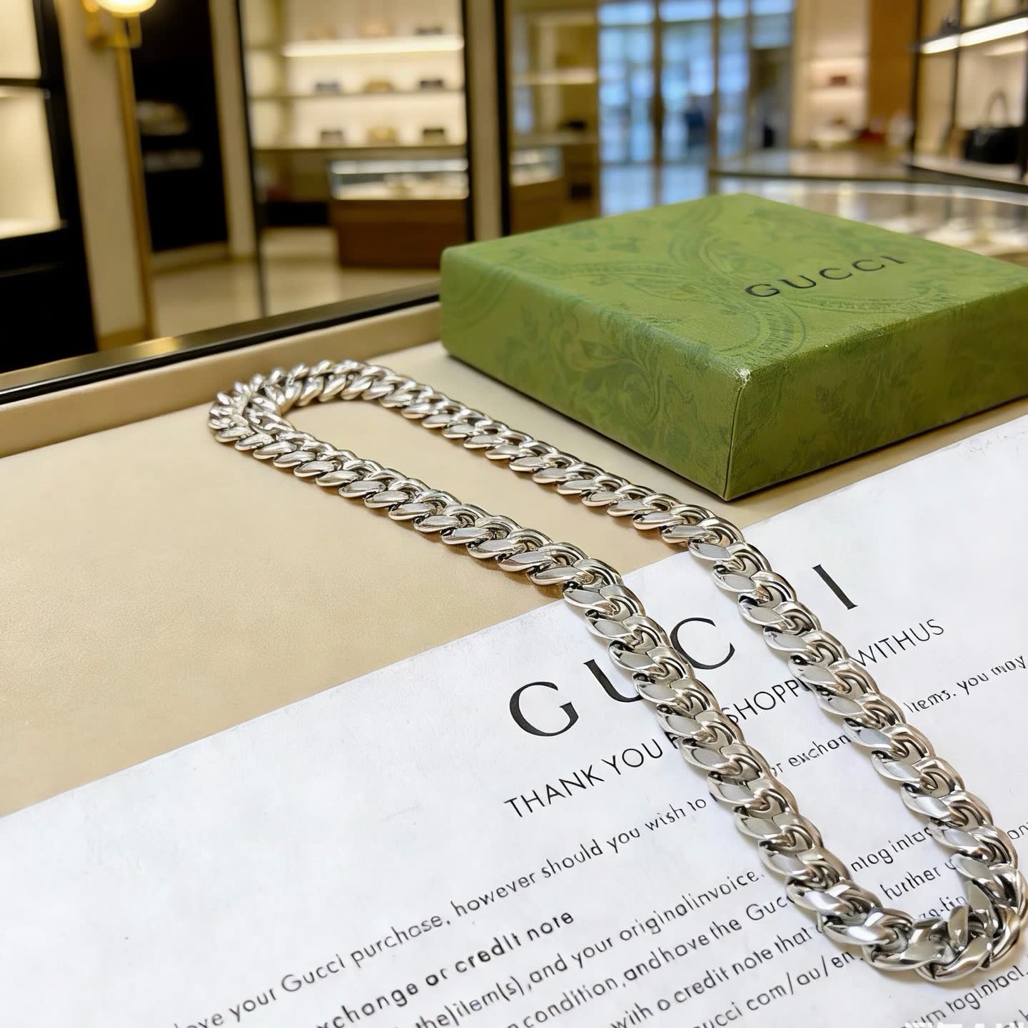 Gucci Silver Chain Necklace