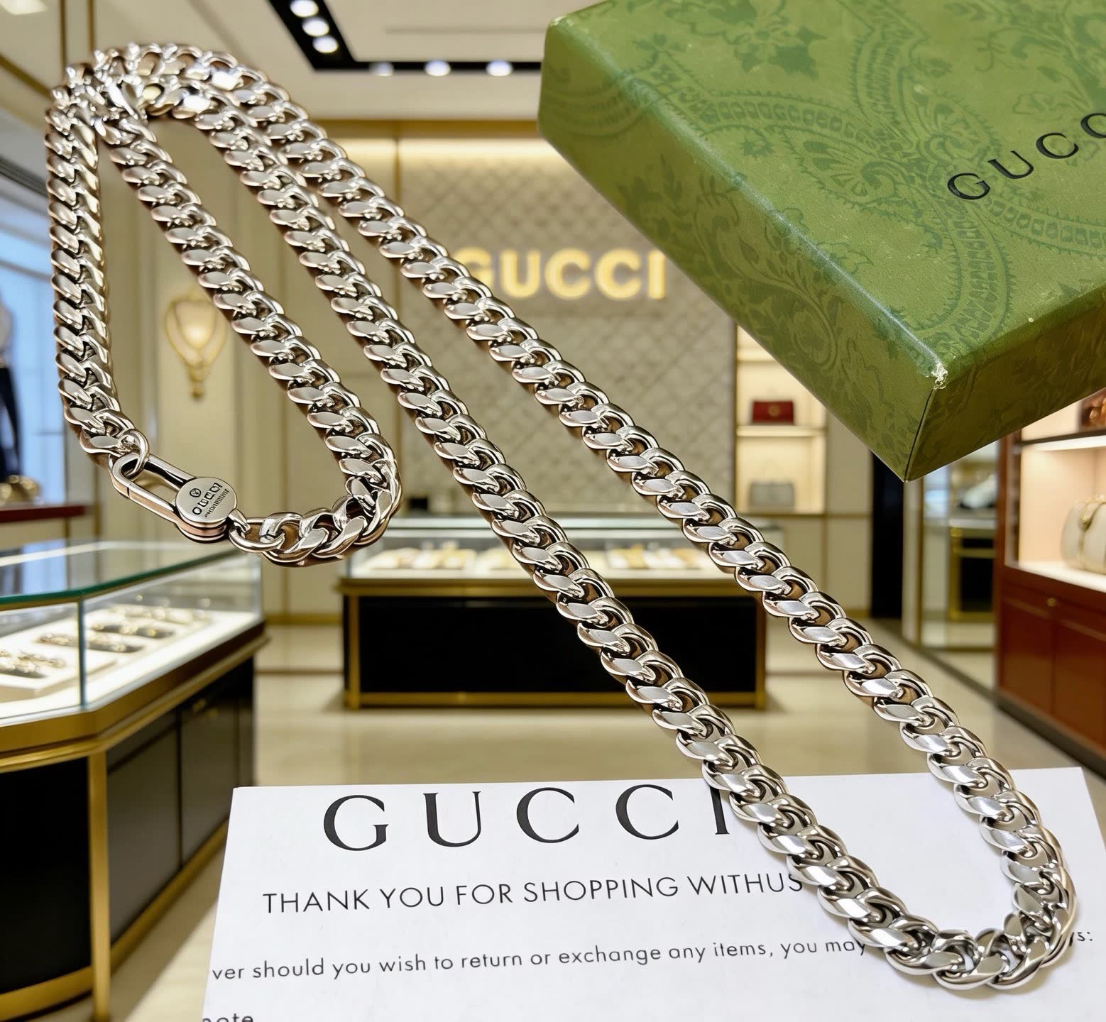 Gucci Silver Chain Necklace