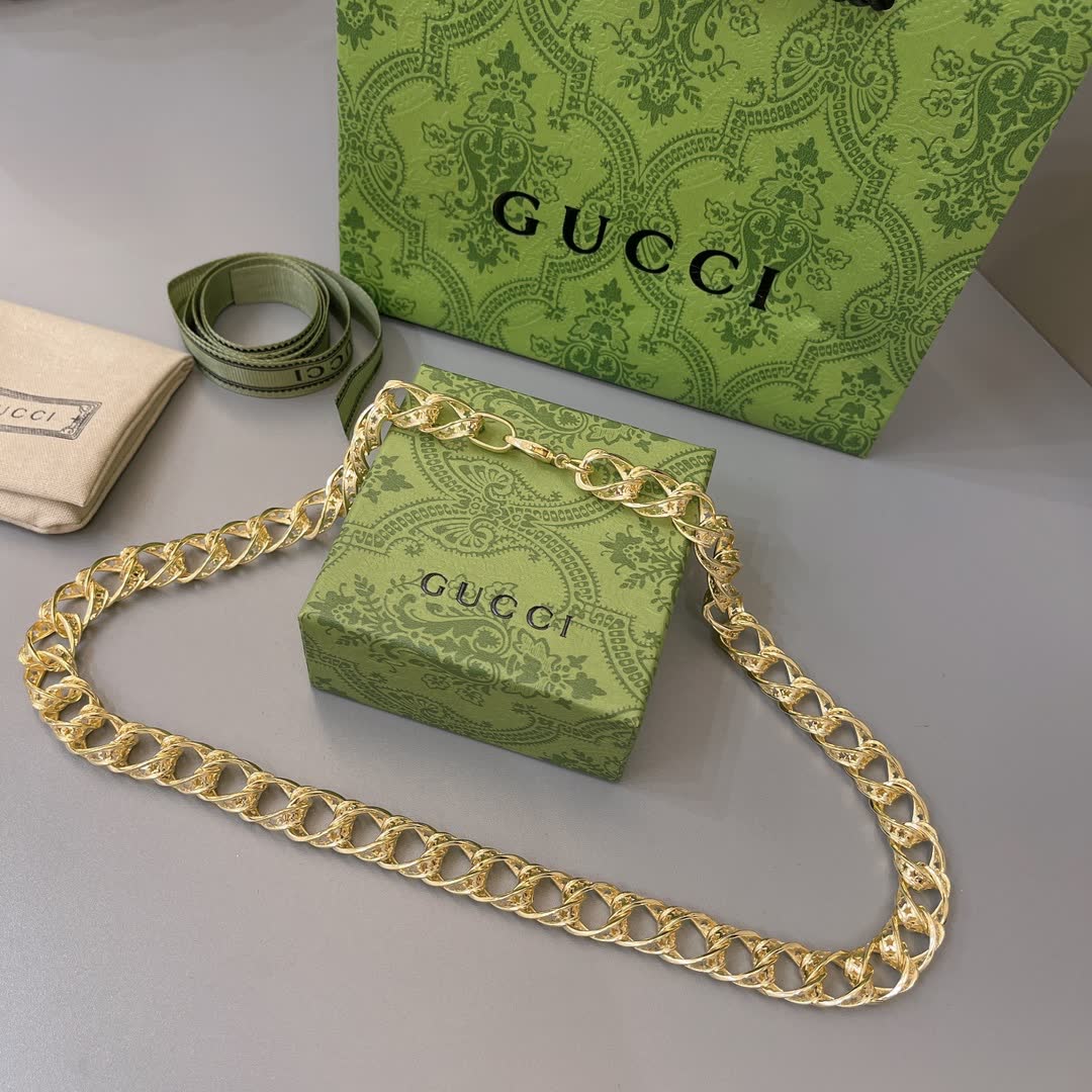 Gucci Gold-Plated Chain Necklace