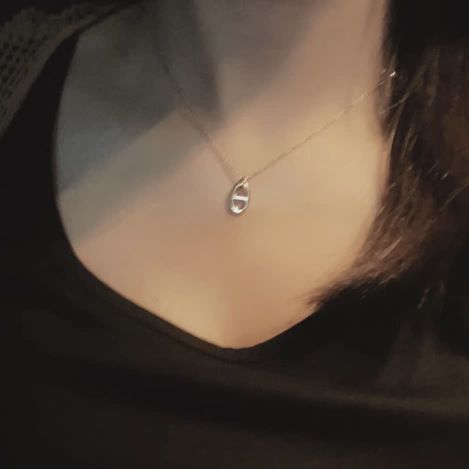 Silver Chain with Interlocking Rings Pendant