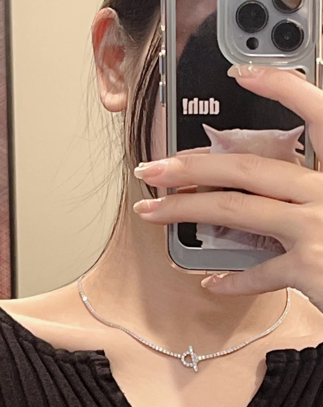 Hermes Hermès Paris Diamond Knot Necklace