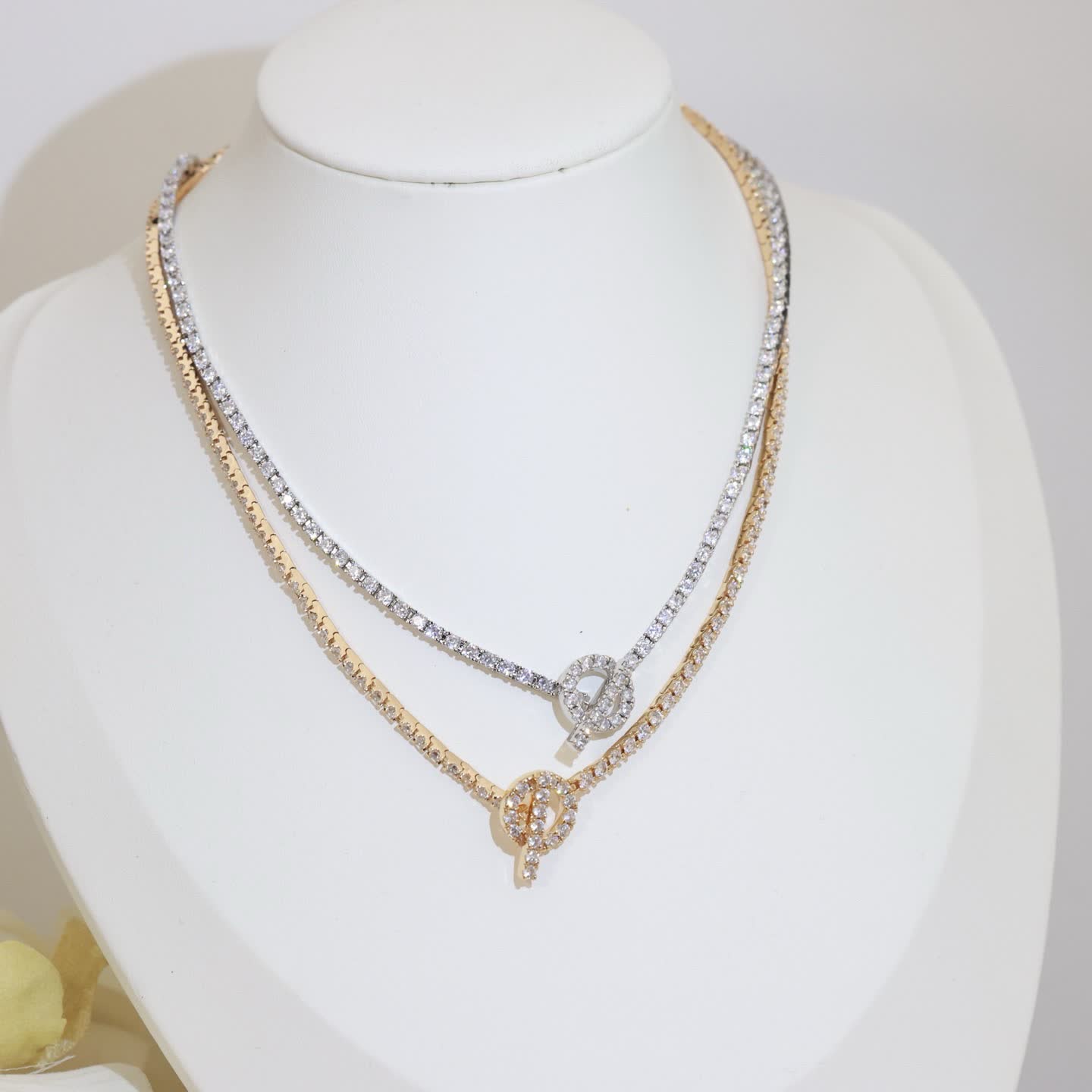 Hermes Hermès Paris Diamond Knot Necklace