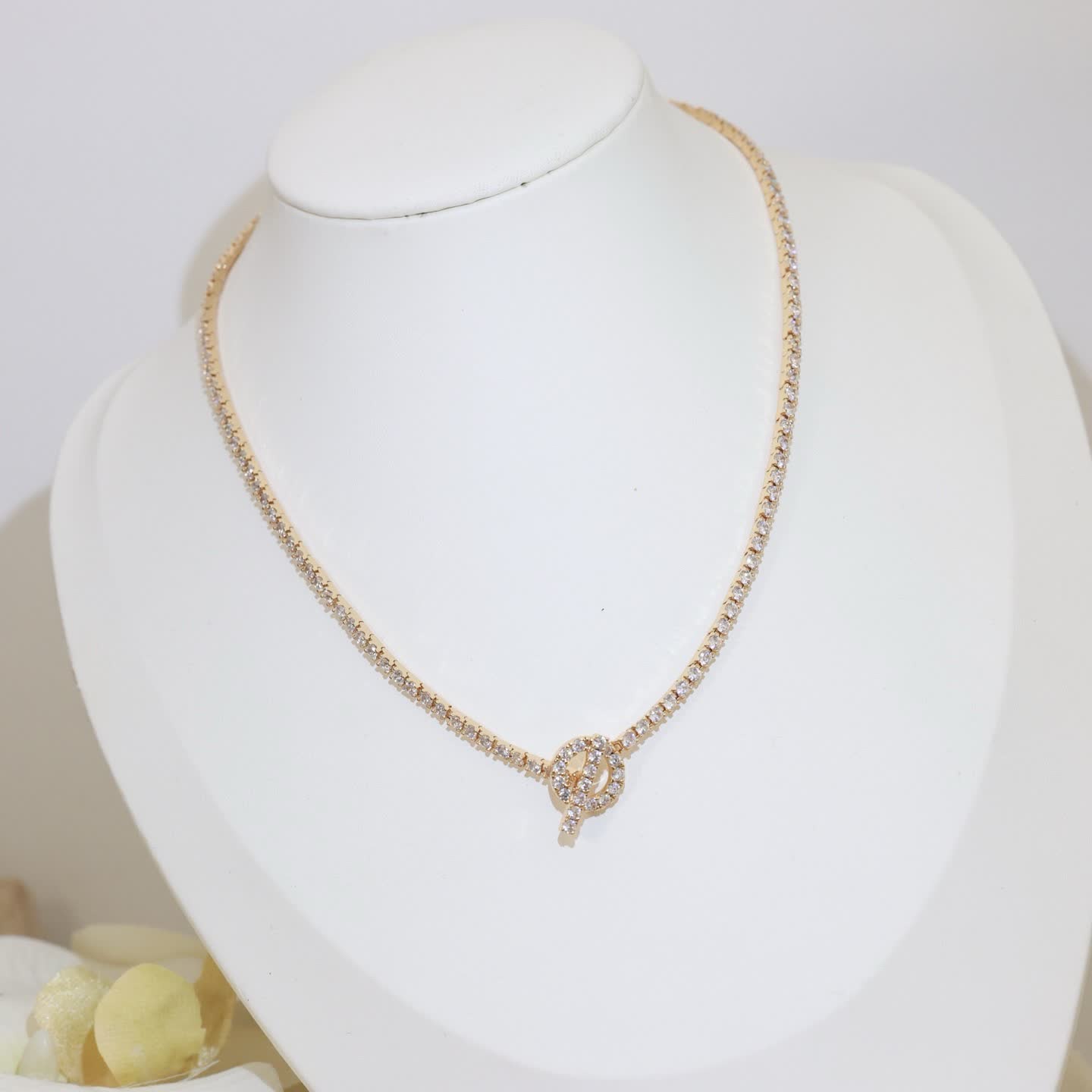 Hermes Hermès Paris Diamond Knot Necklace
