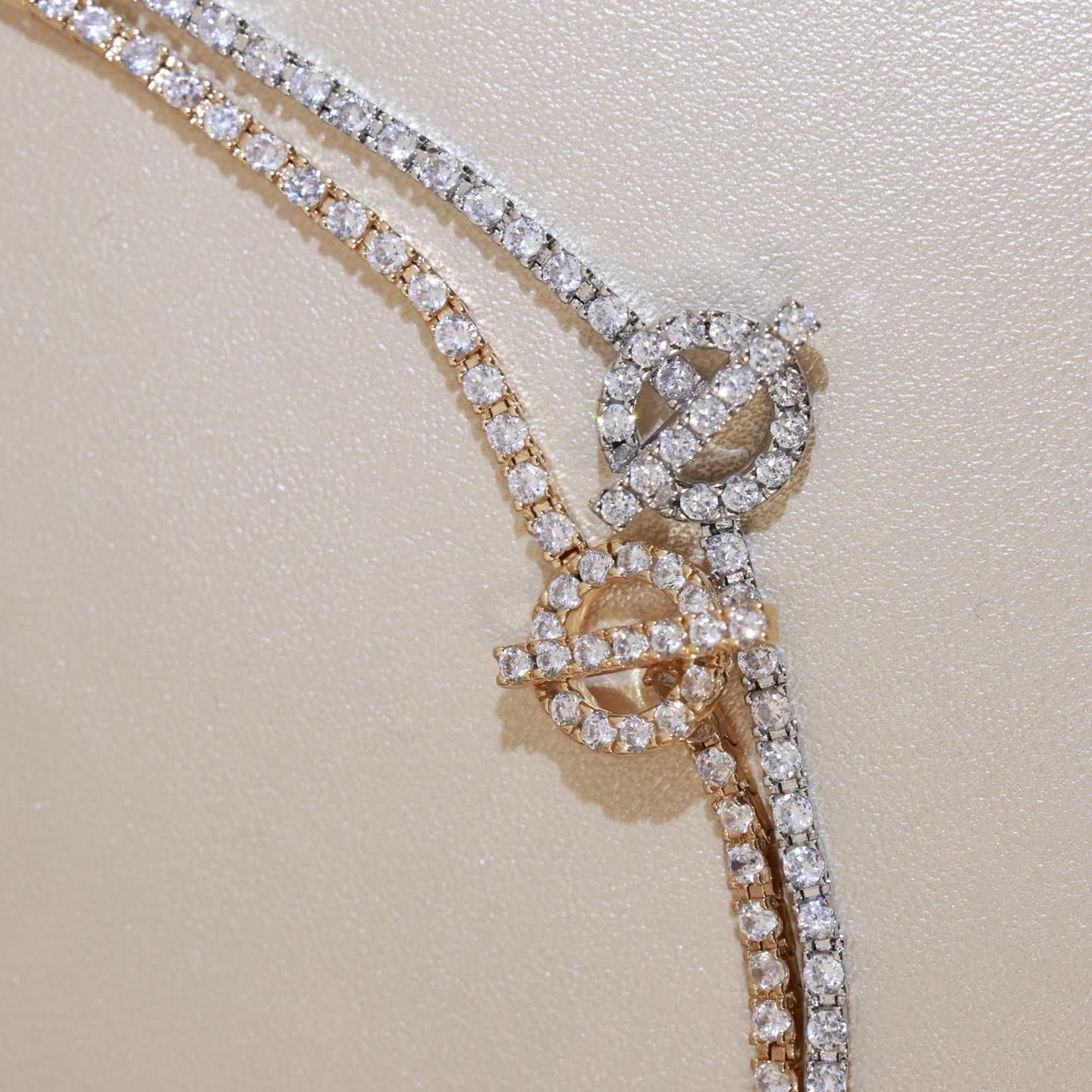Hermes Hermès Paris Diamond Knot Necklace