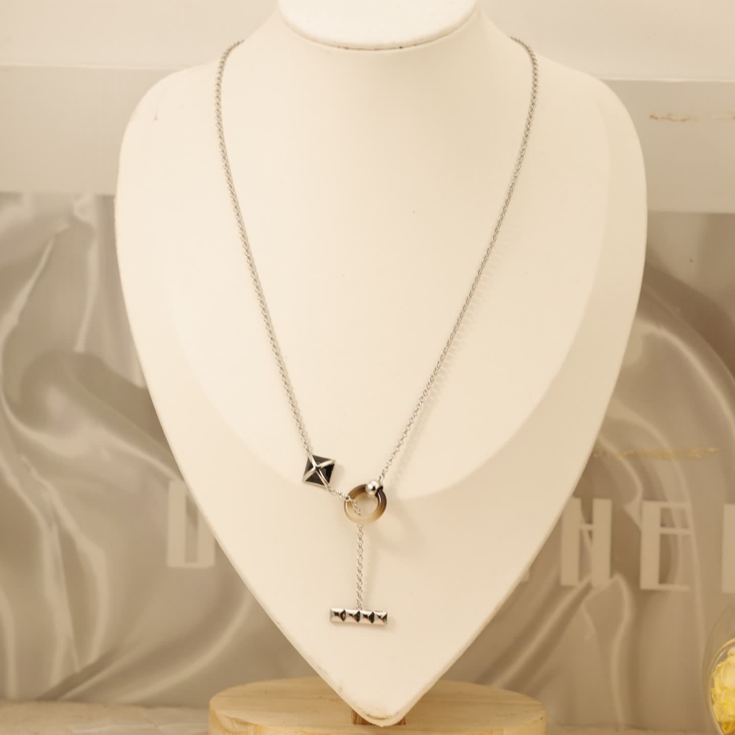 Hermes Hermès Silver and Enamel Multi-Strand Necklace