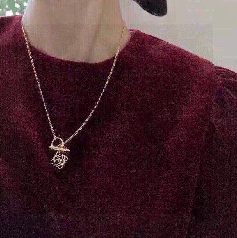Loewe Elegant Gold-Plated Pendant Necklace