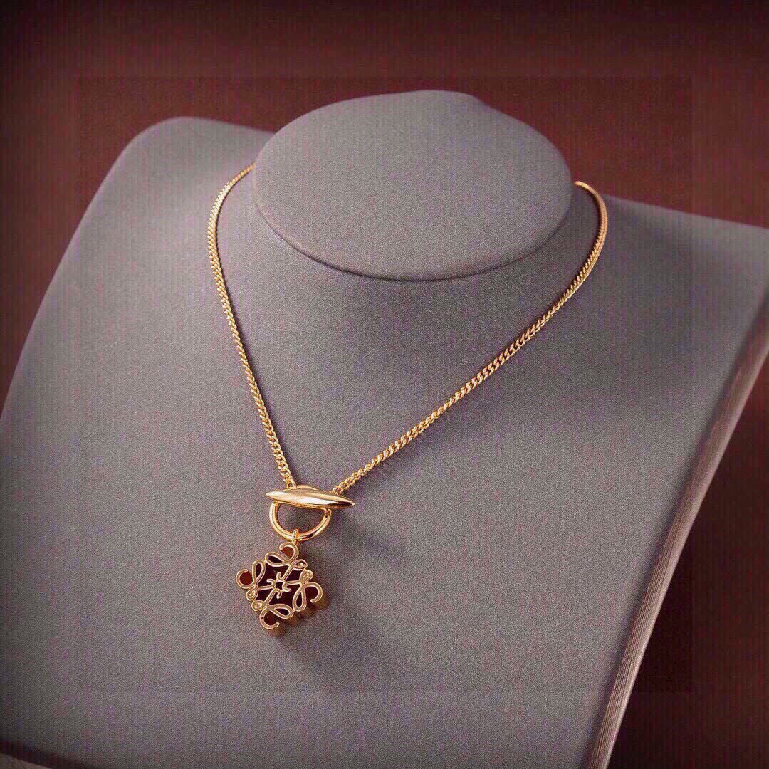 Loewe Elegant Gold-Plated Pendant Necklace