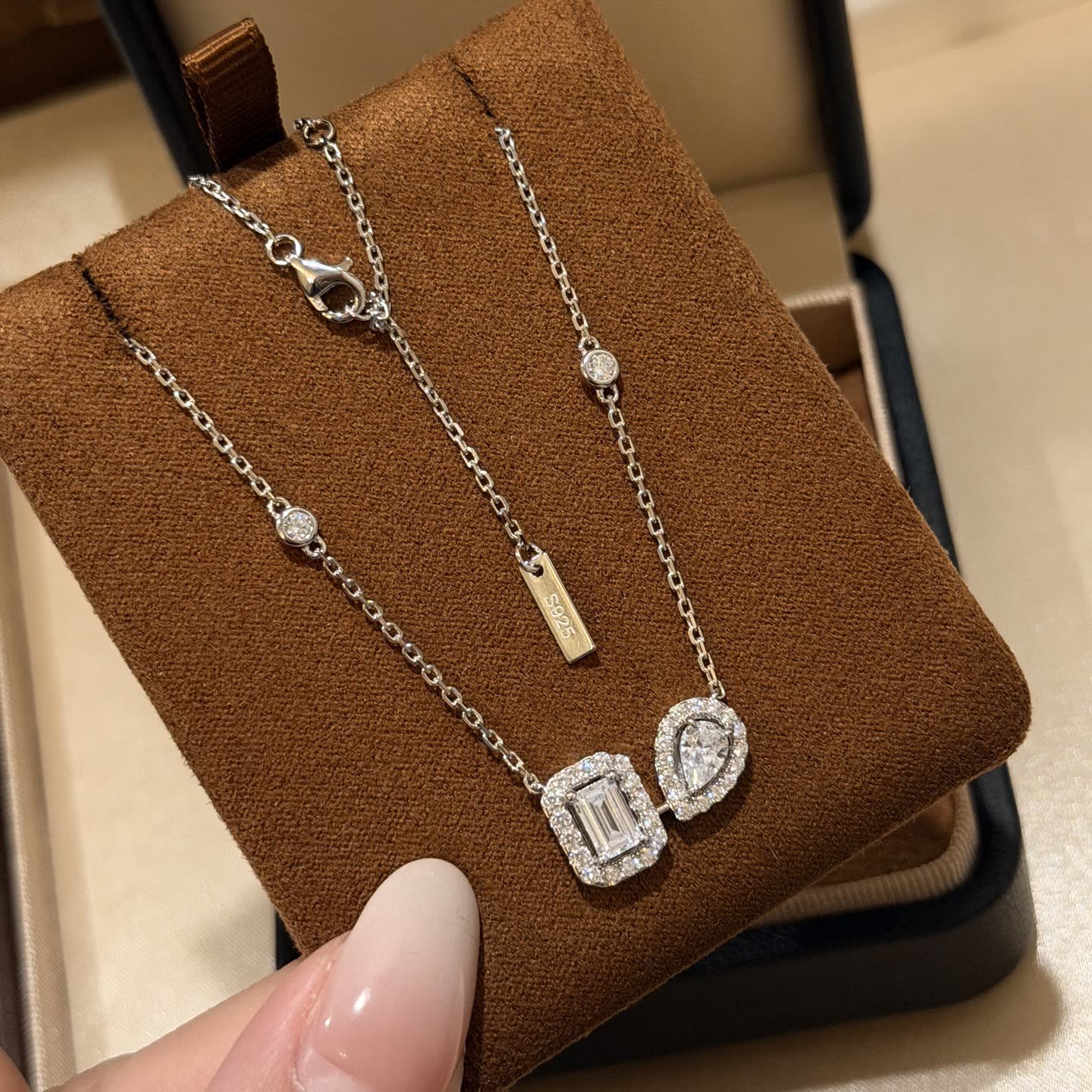 Messika S925 Silver Necklace with Cubic Zirconia