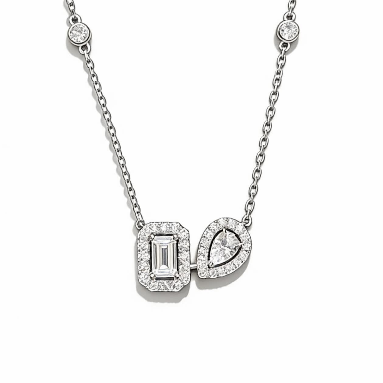 Messika S925 Silver Necklace with Cubic Zirconia