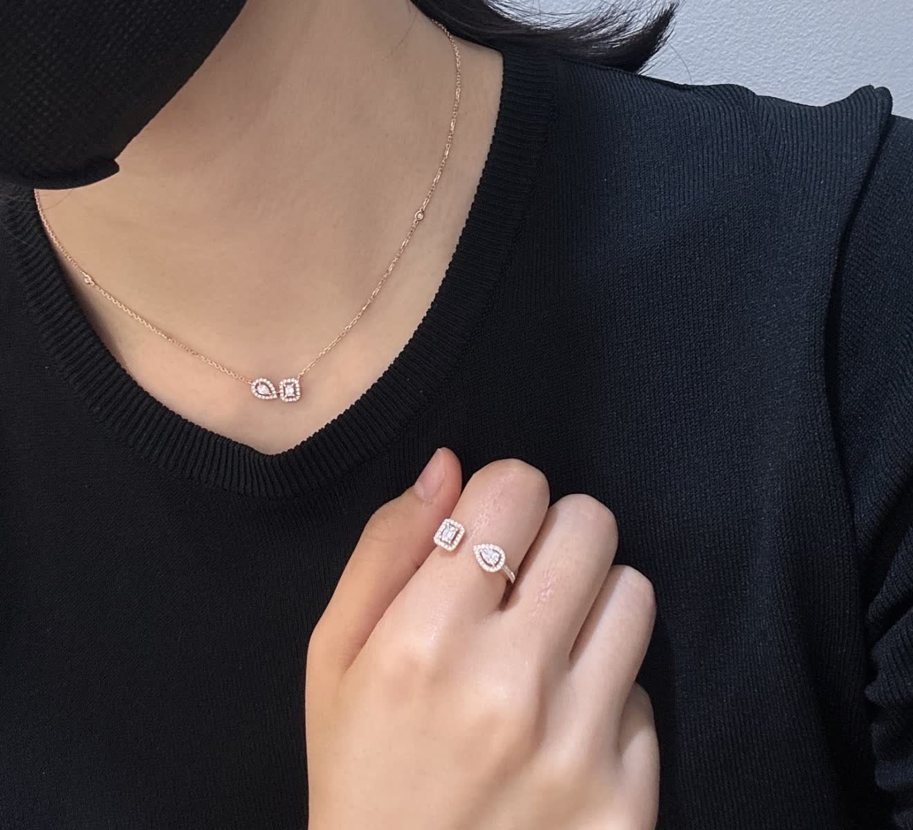 Messika S925 Silver Necklace with Cubic Zirconia
