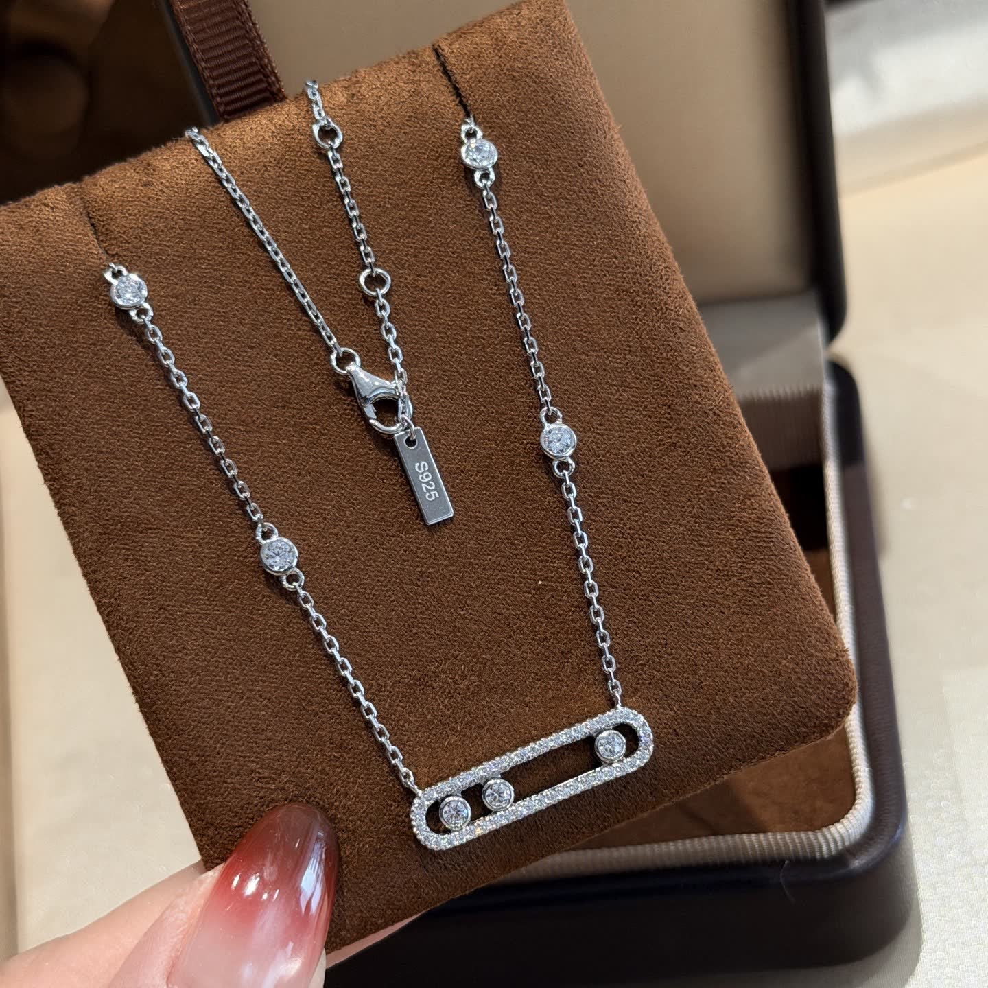 Messika S925 Silver Diamond Necklace