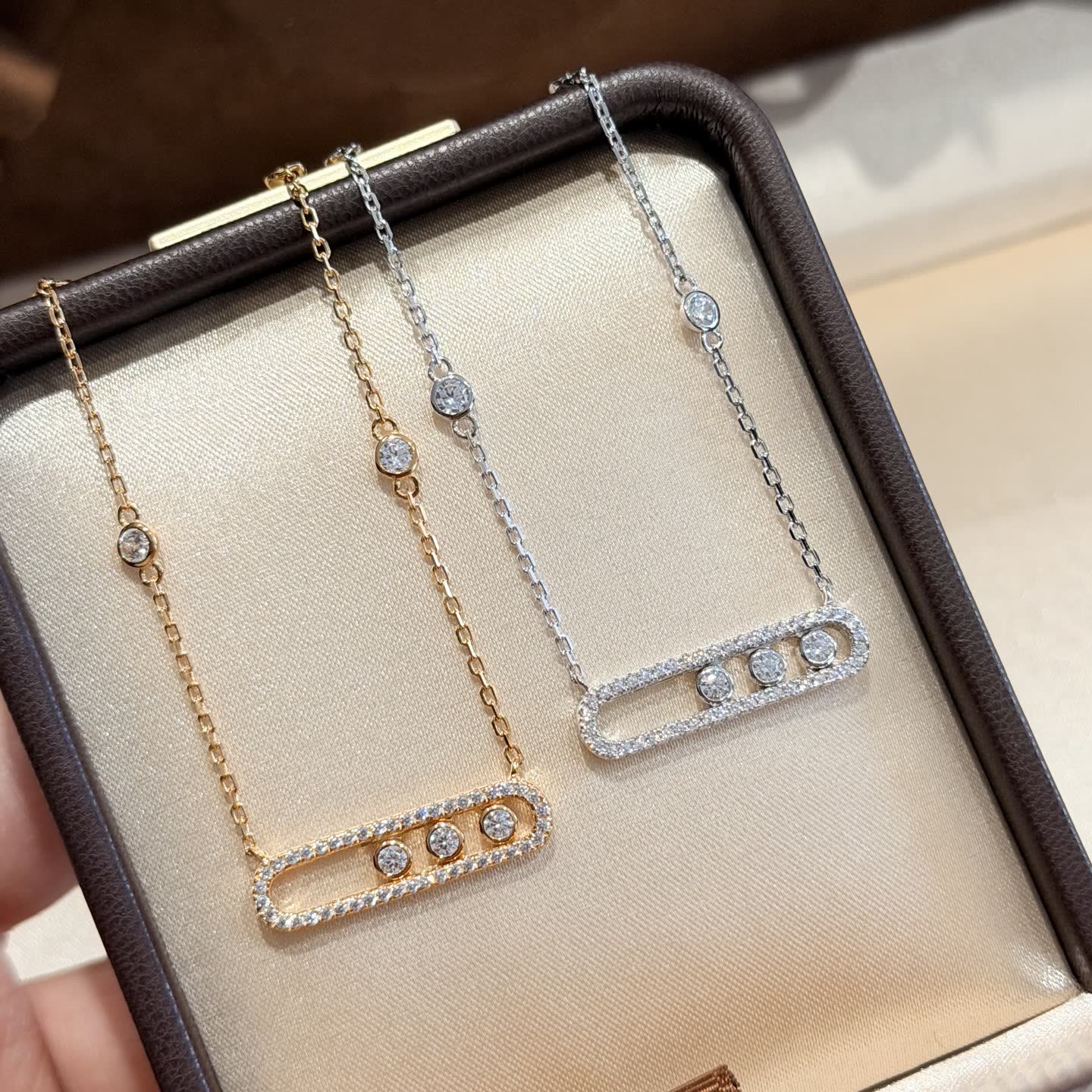Messika S925 Silver Diamond Necklace