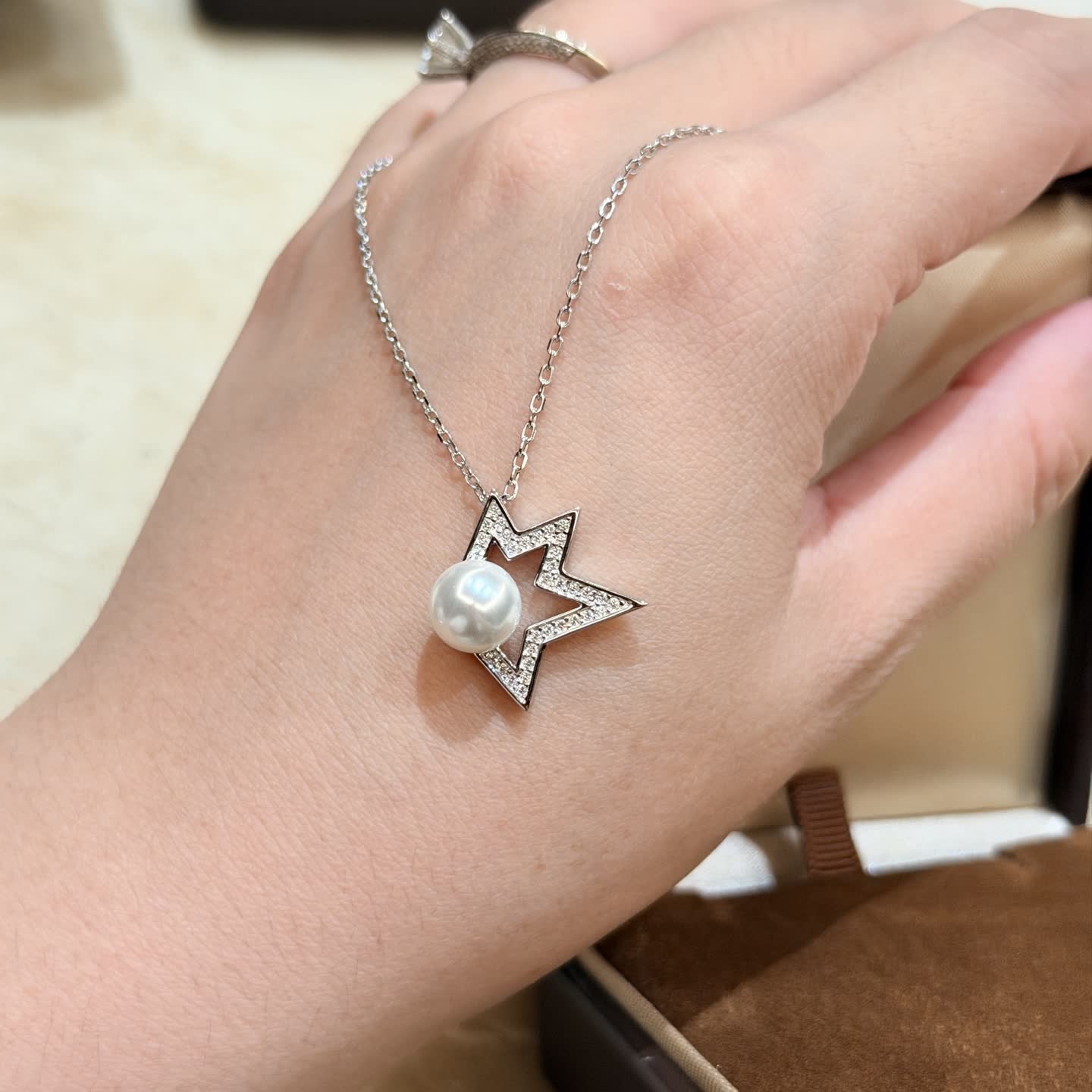Mikimoto Silver Star Pearl Necklace