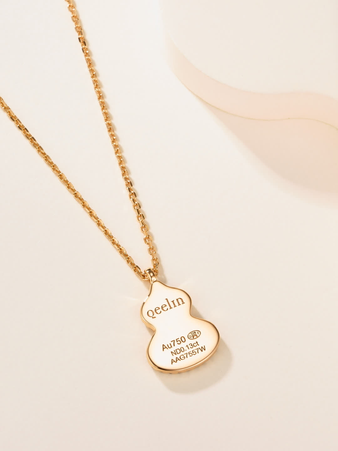 Qeelin Elegant Purple Enamel and Diamond Pendant Necklace