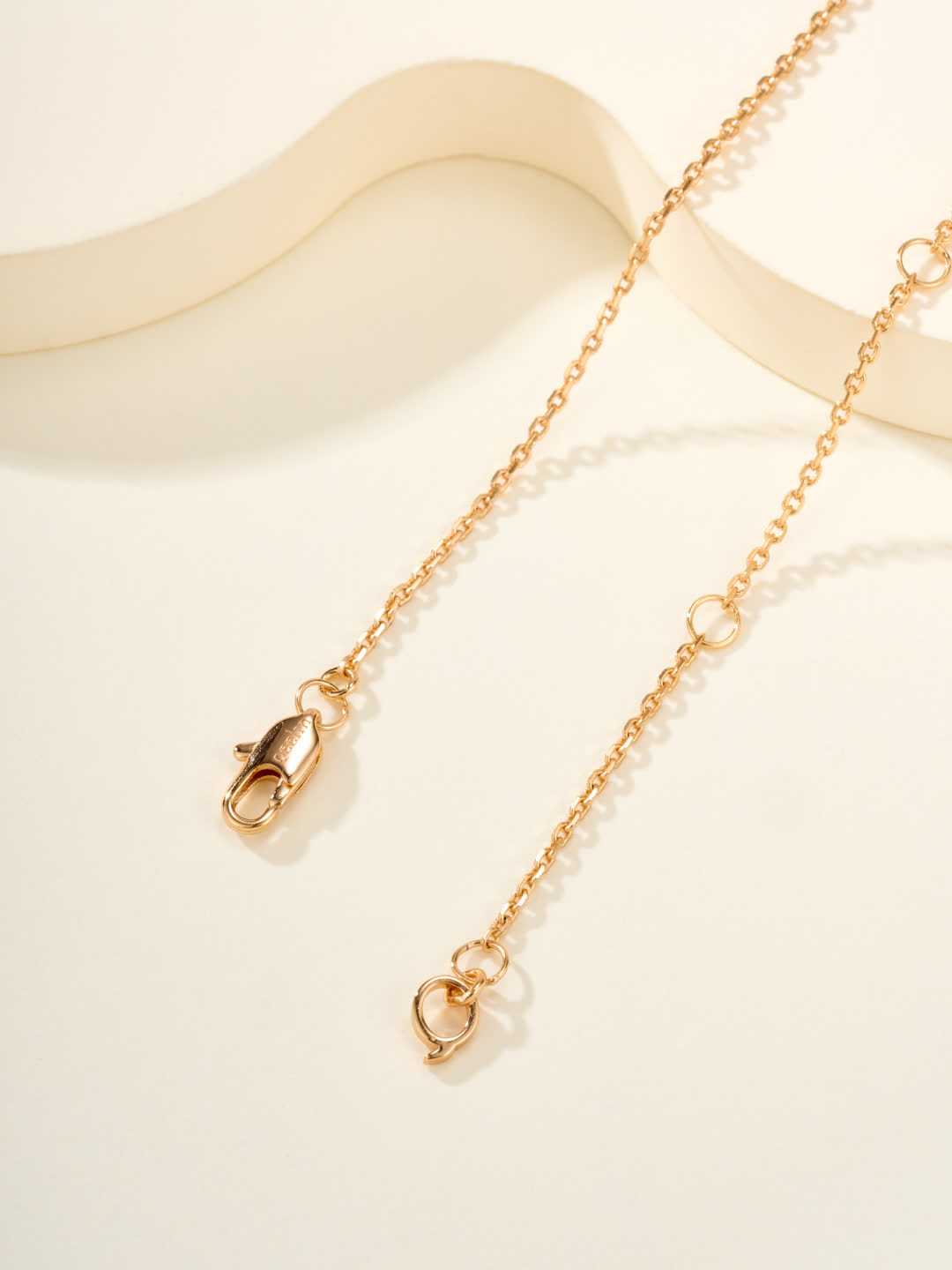 Qeelin Gold Heart Charm Necklace with Red Gemstone