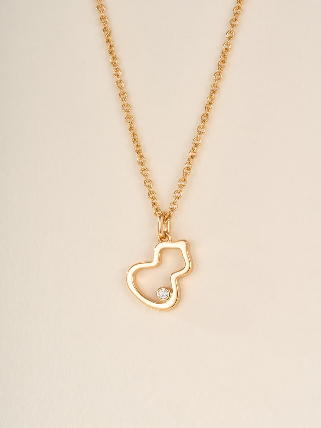 Qeelin Heart Shape Pendant Necklace