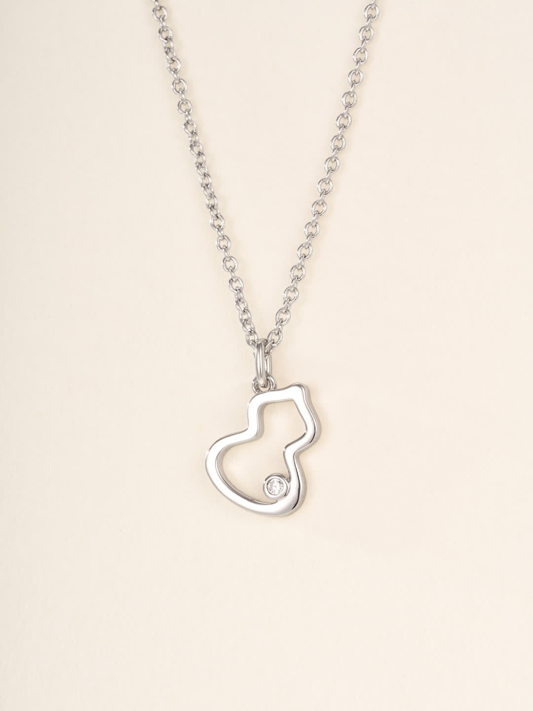 Qeelin Heart Shape Pendant Necklace