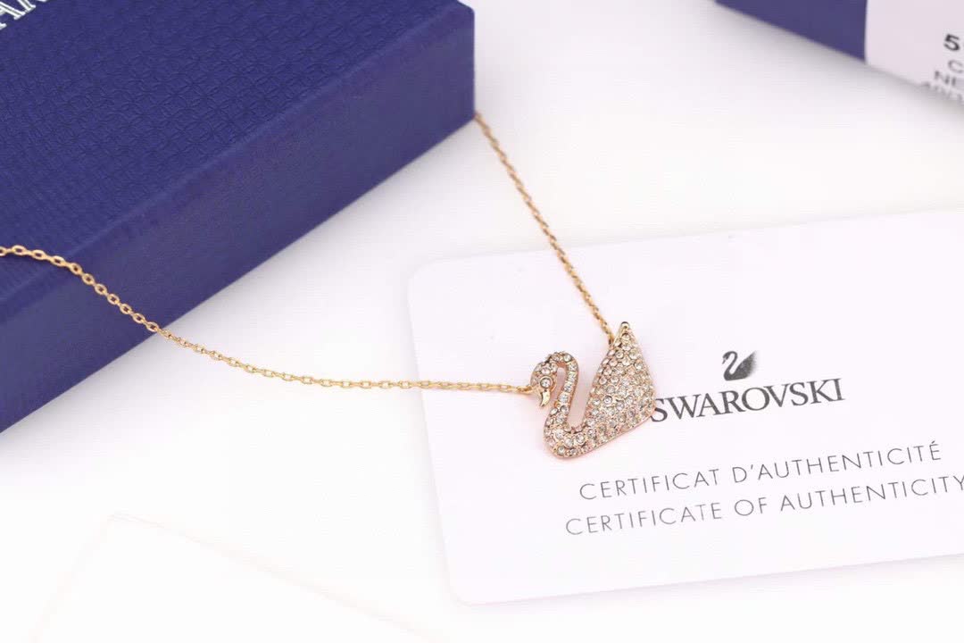 Swarovski Swan Pendant Necklace