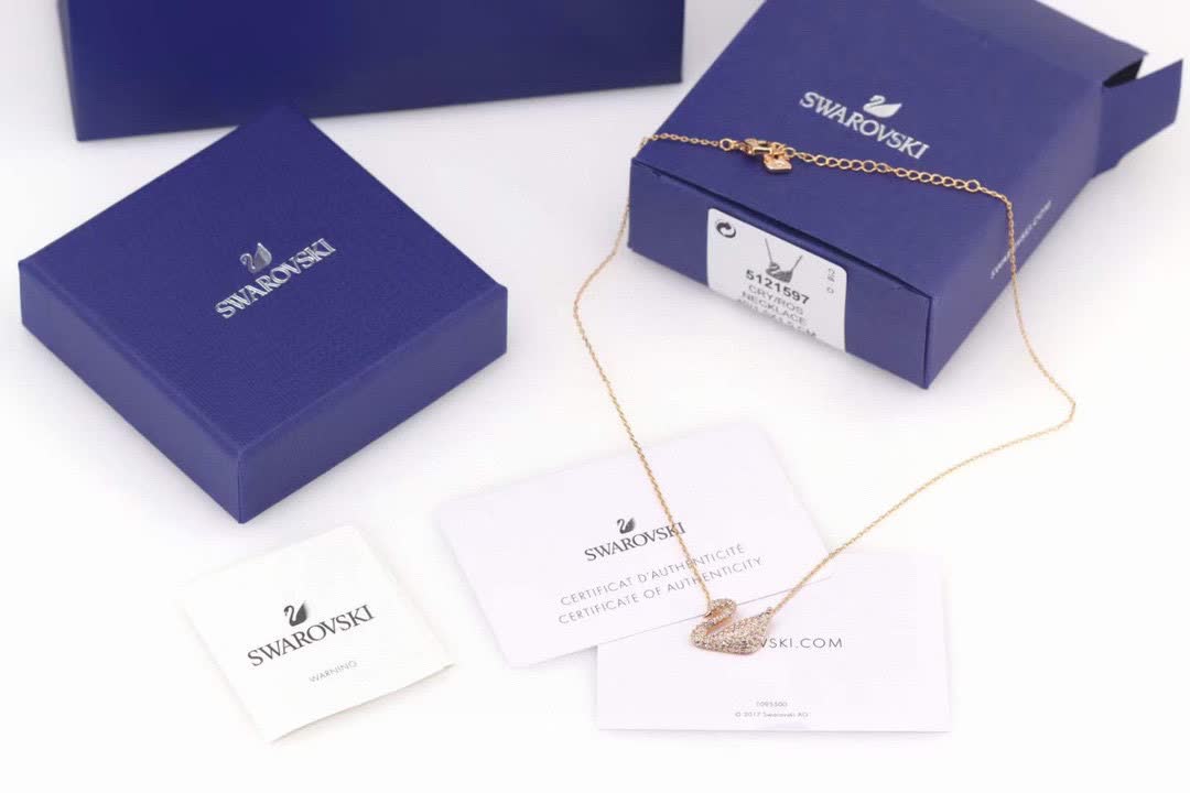 Swarovski Swan Pendant Necklace
