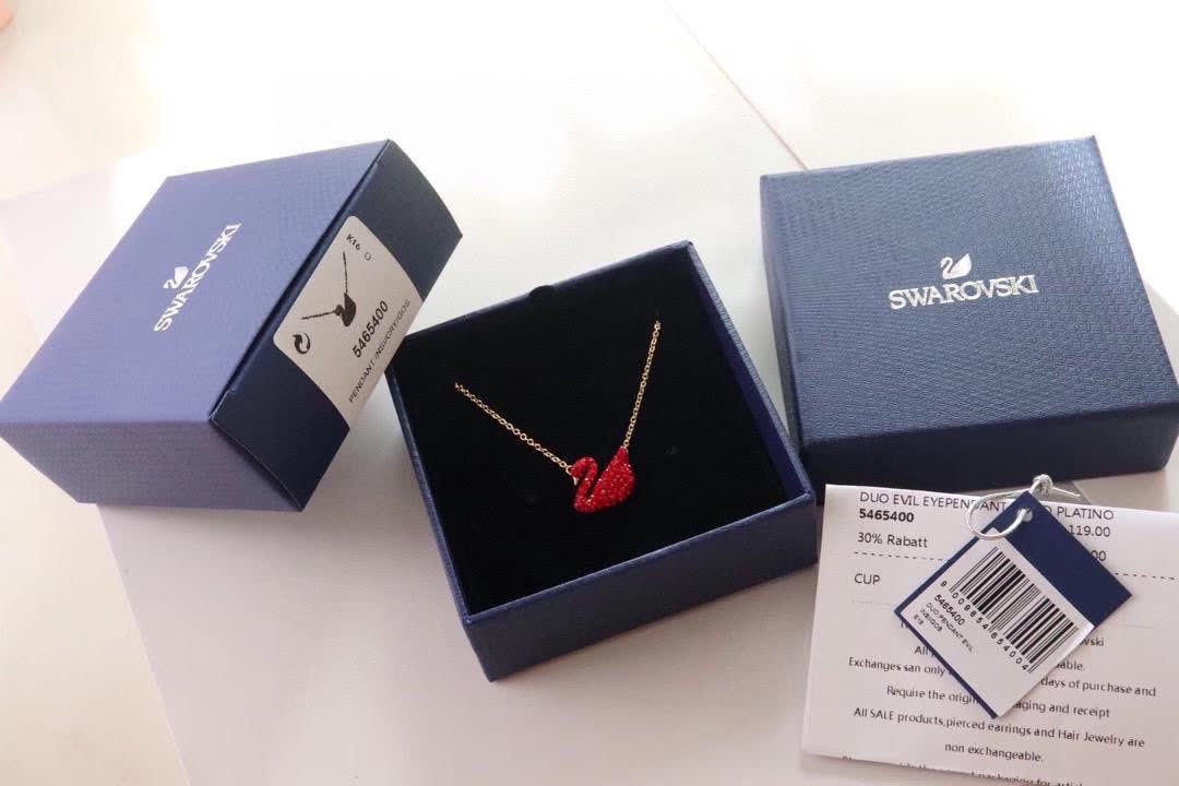 Swarovski Happy New Year Swan Necklace