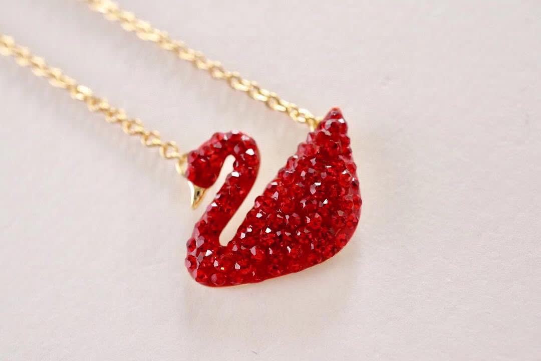 Swarovski Happy New Year Swan Necklace