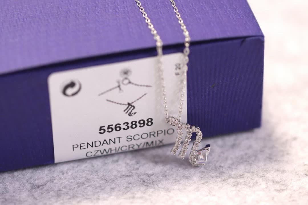 Swarovski Gold Tone Diamond Accent Initial 'M' Pendant Necklace