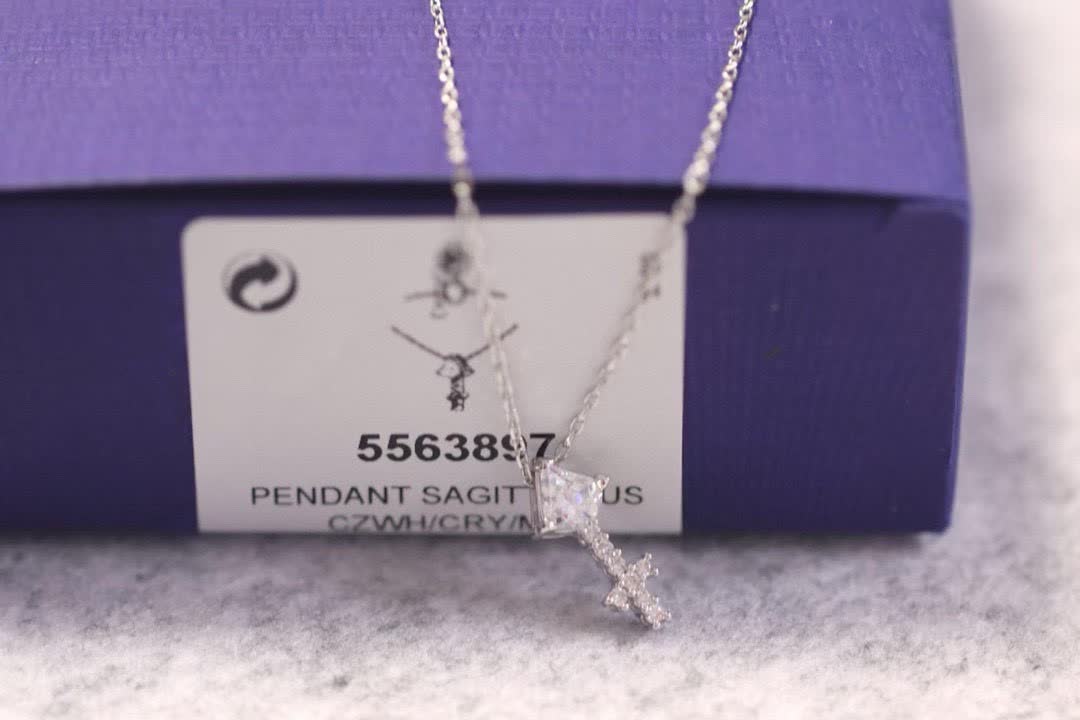 Swarovski Elegant Silver and Gold-Tone Necklace Set