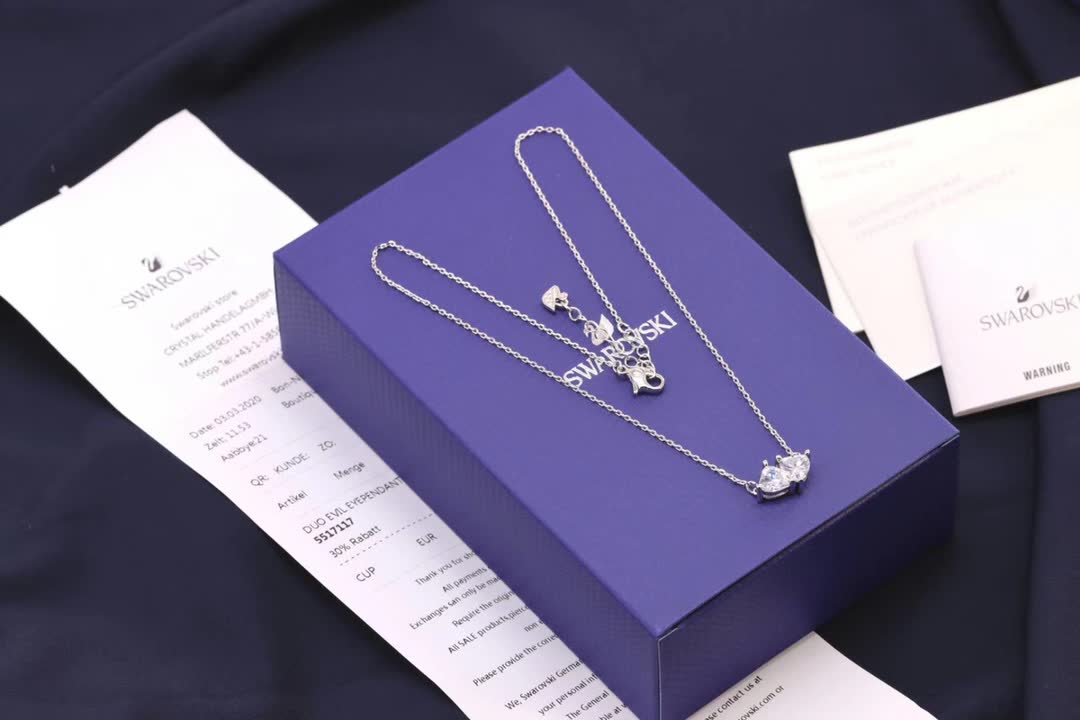 Swarovski Double Heart Crystal Necklace