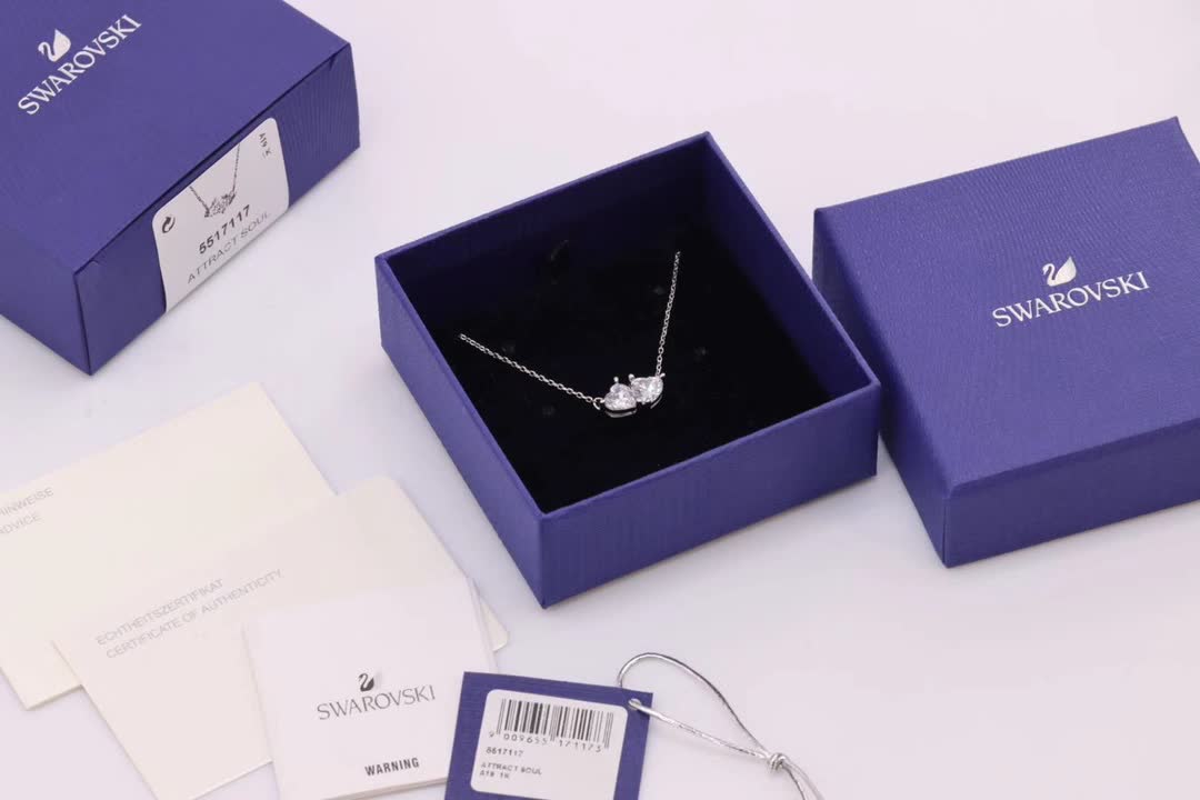 Swarovski Double Heart Crystal Necklace