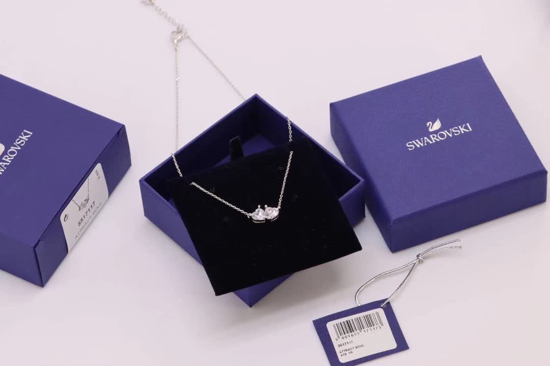 Swarovski Double Heart Crystal Necklace