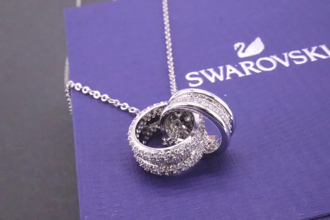 Swarovski Infinity Ring Pendant Necklace